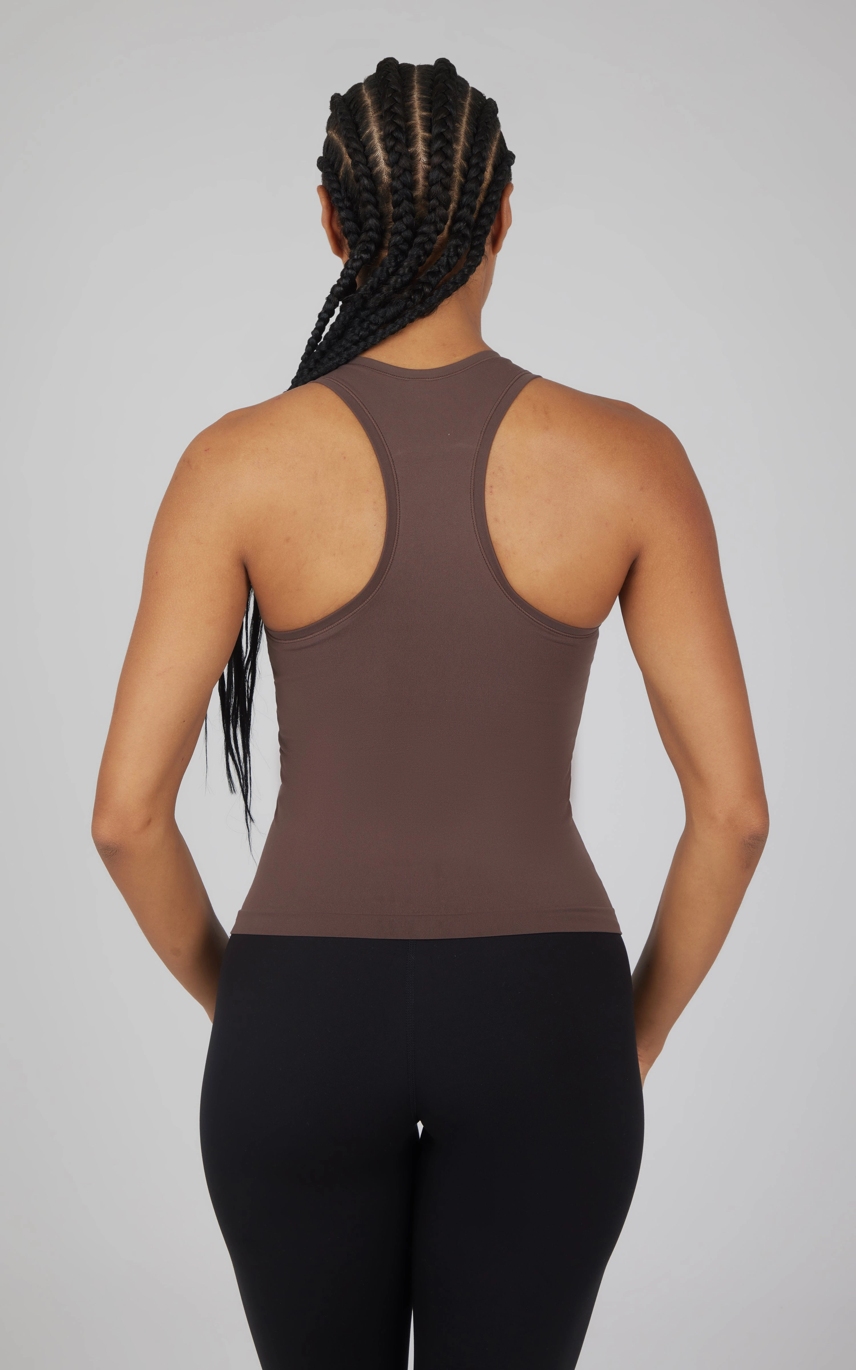 2 PK Seamless Racerback Tank Top with Built in Bra
