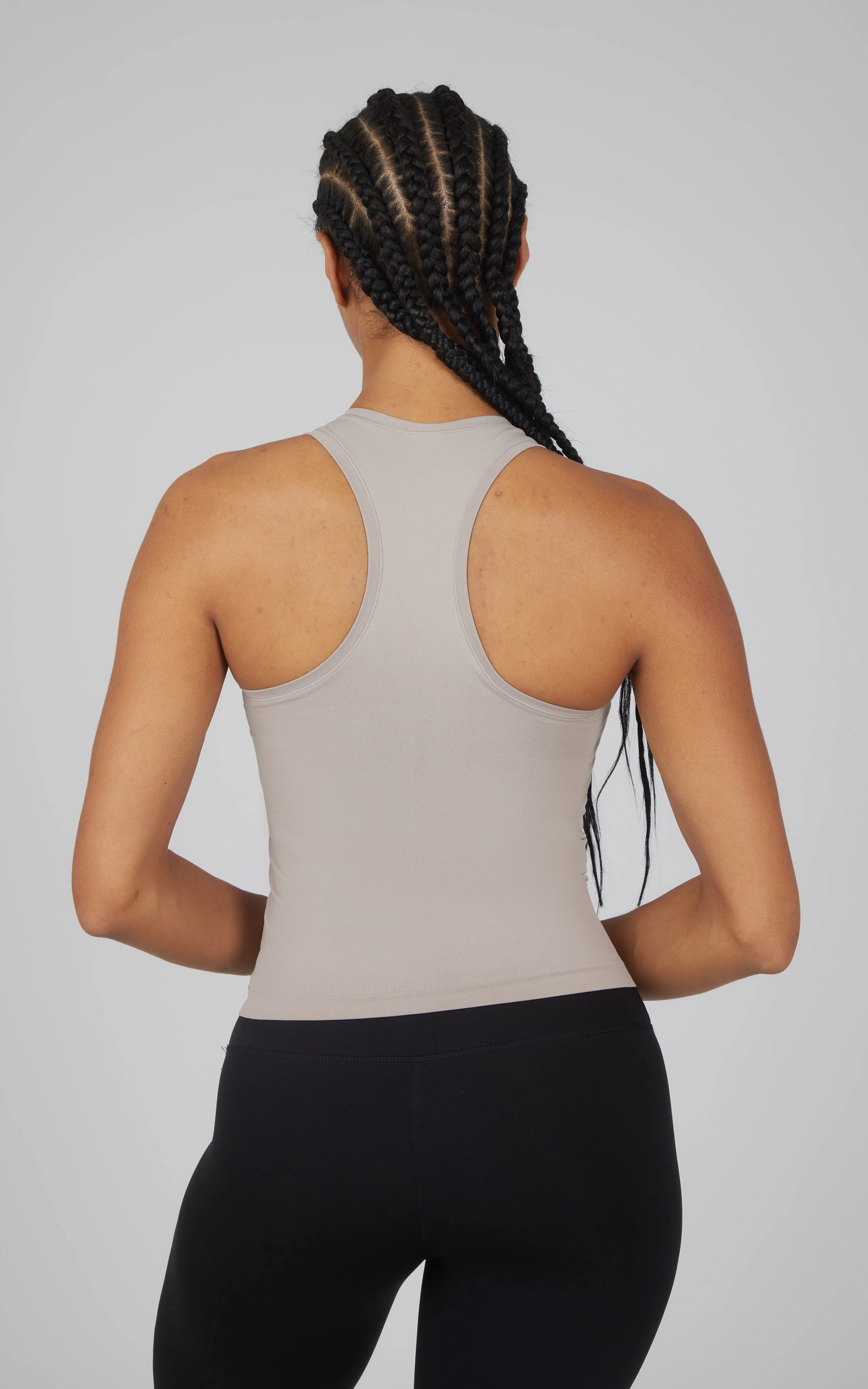 2 PK Seamless Racerback Tank Top with Built in Bra