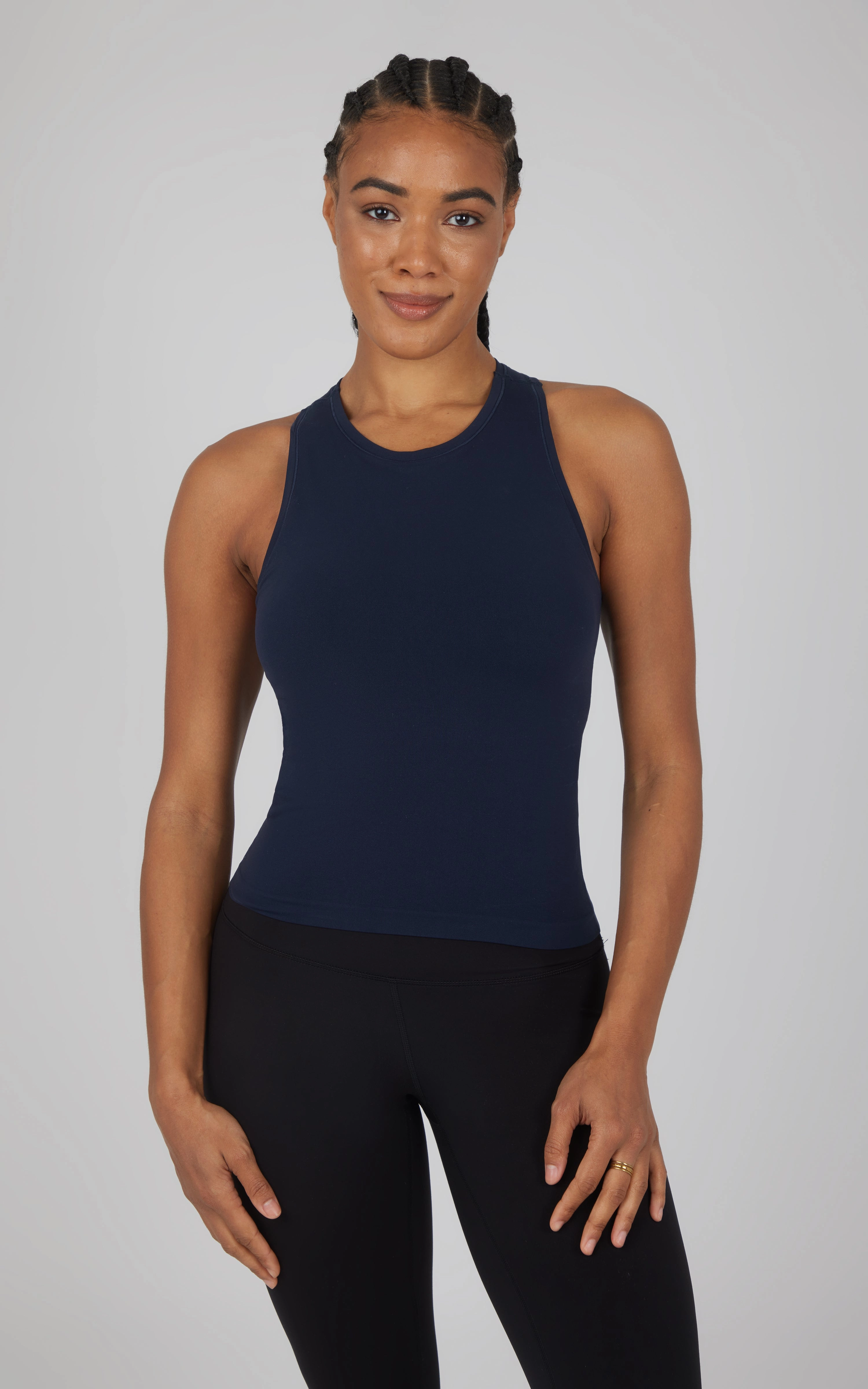 2 PK Seamless Racerback Tank Top with Built in Bra