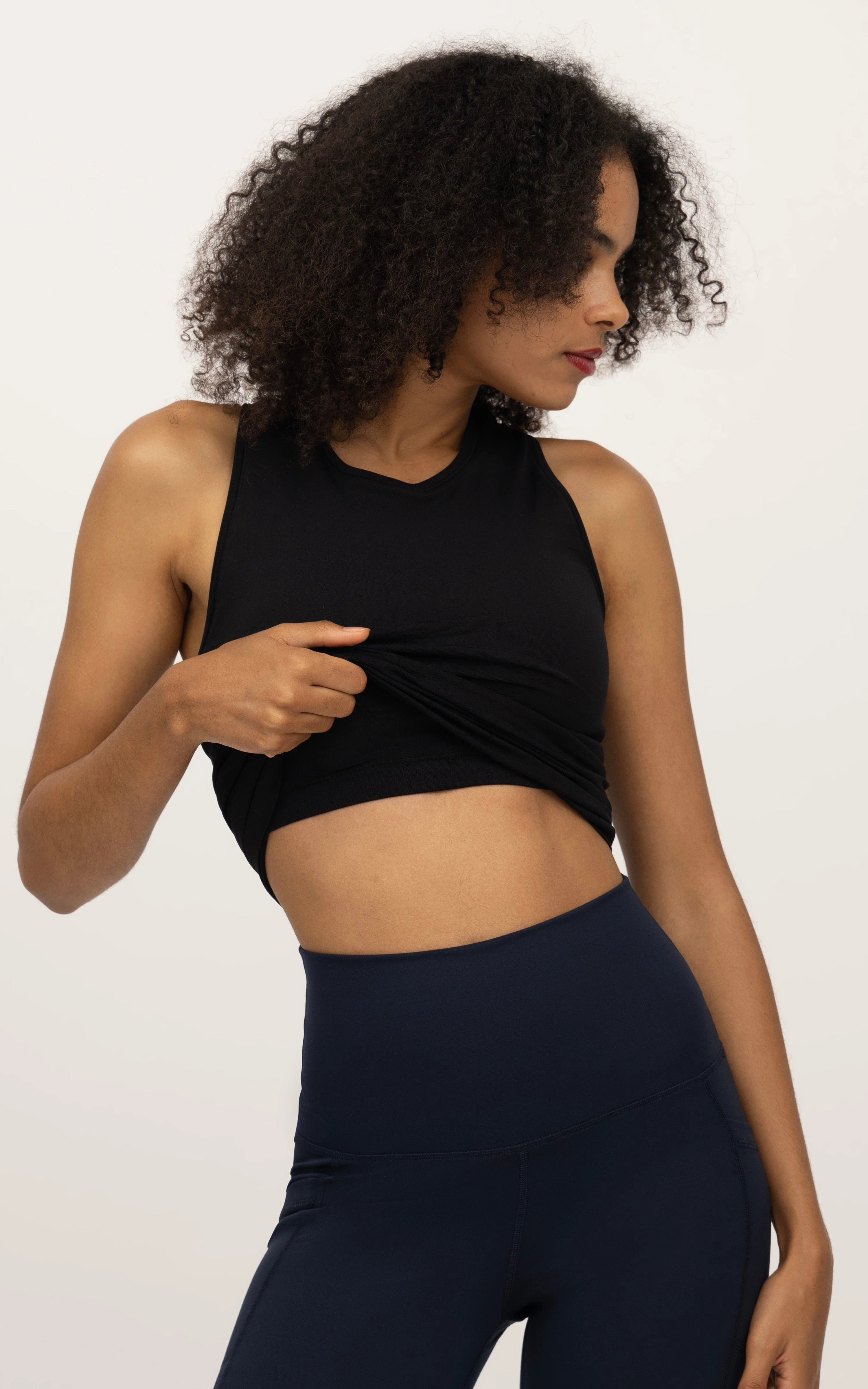 2 PK Seamless Racerback Tank Top with Built in Bra