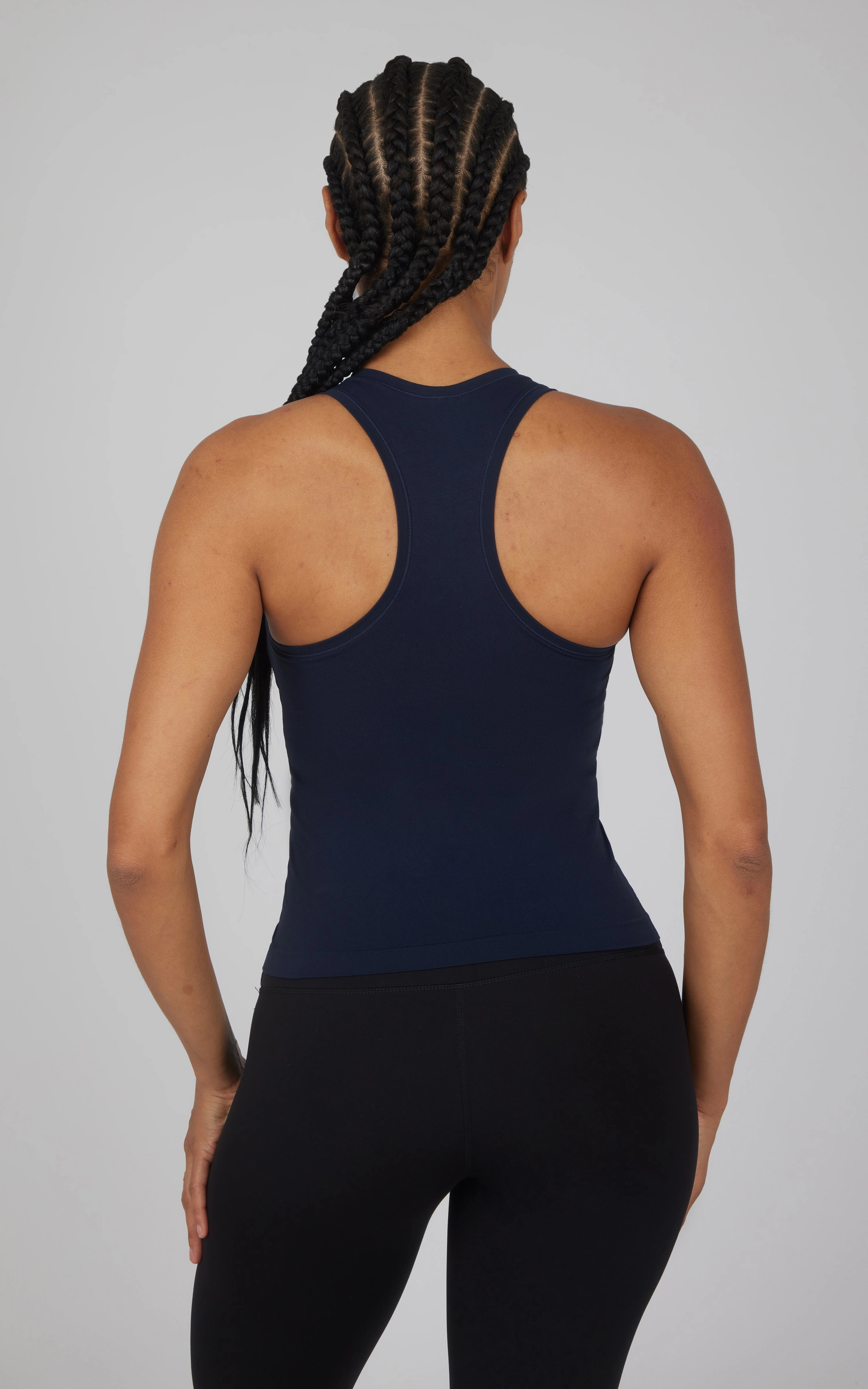 2 PK Seamless Racerback Tank Top with Built in Bra