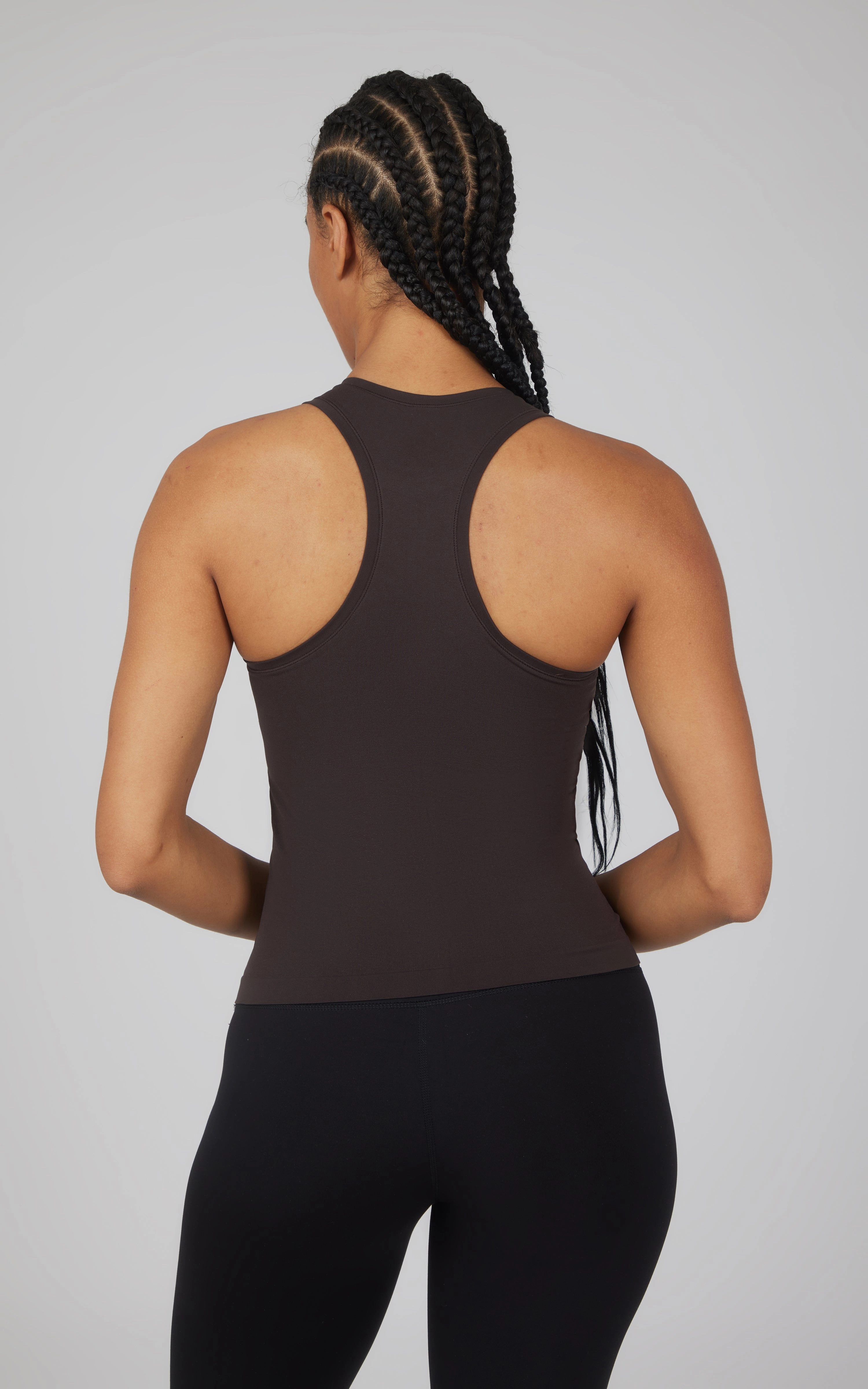 2 PK Seamless Racerback Tank Top with Built in Bra
