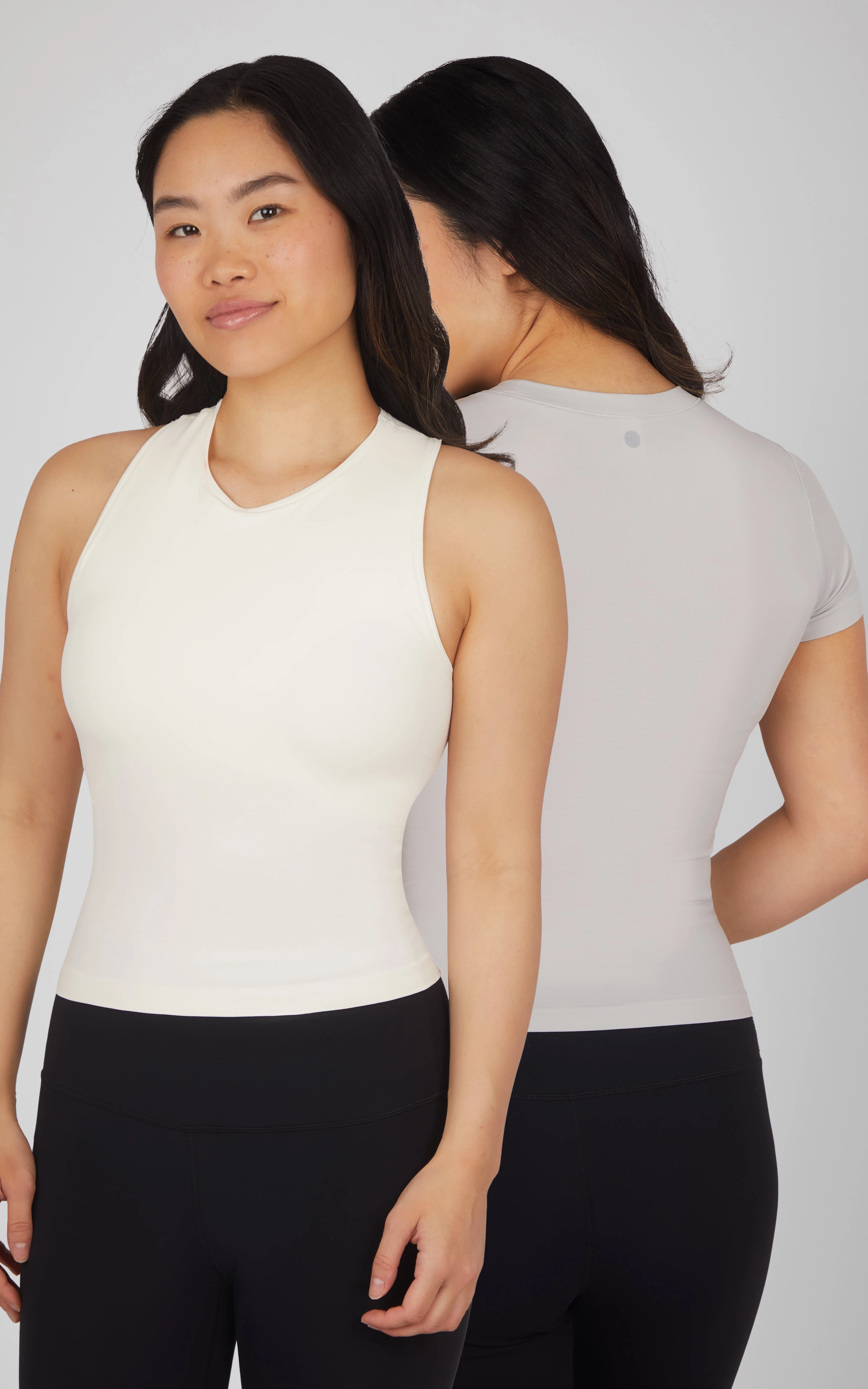 2 PK Seamless Racerback Tank Top with Built in Bra