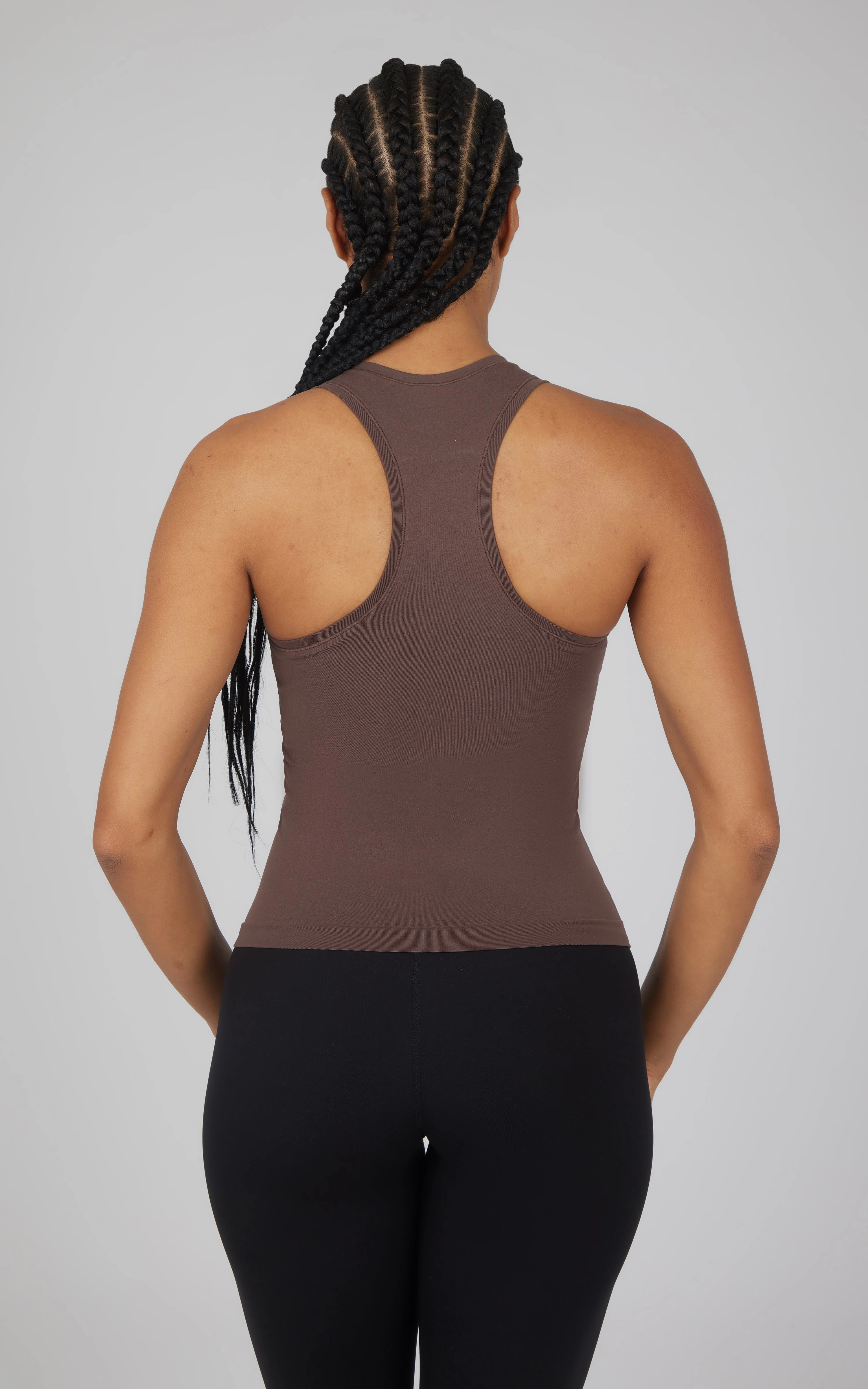 2 PK Seamless Racerback Tank Top with Built in Bra