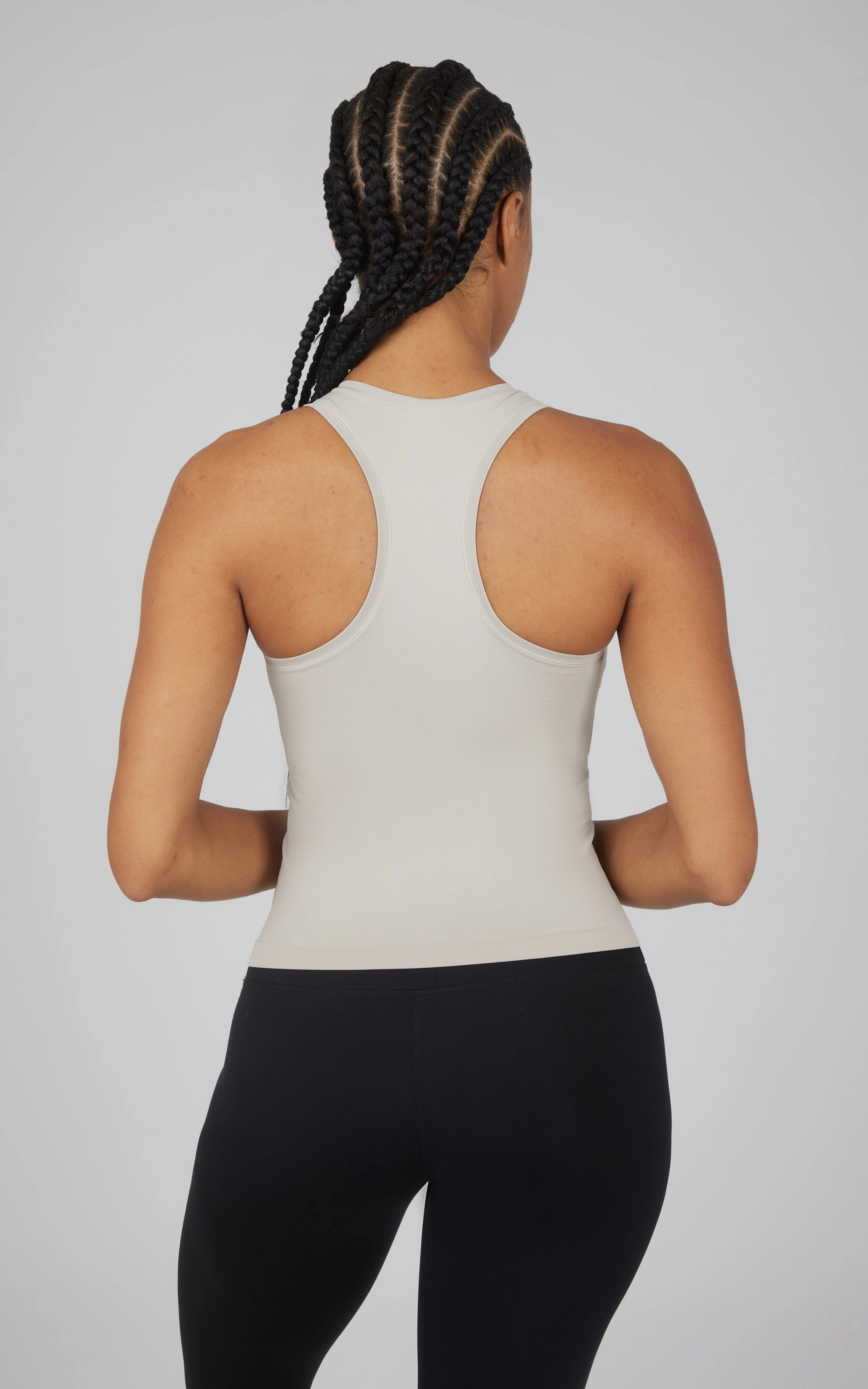 2 PK Seamless Racerback Tank Top with Built in Bra