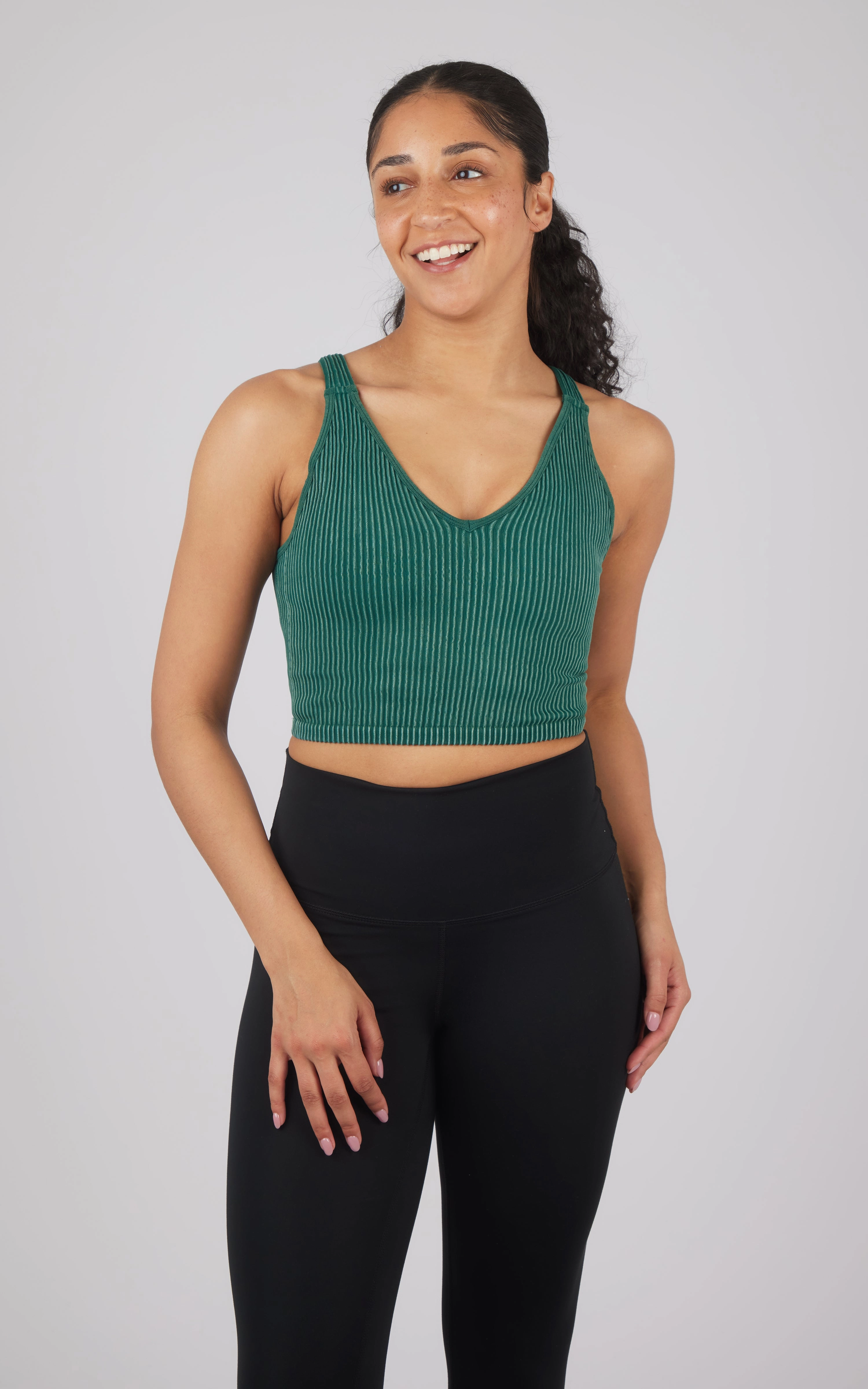 2 PK Stone Wash V-Neck Tank