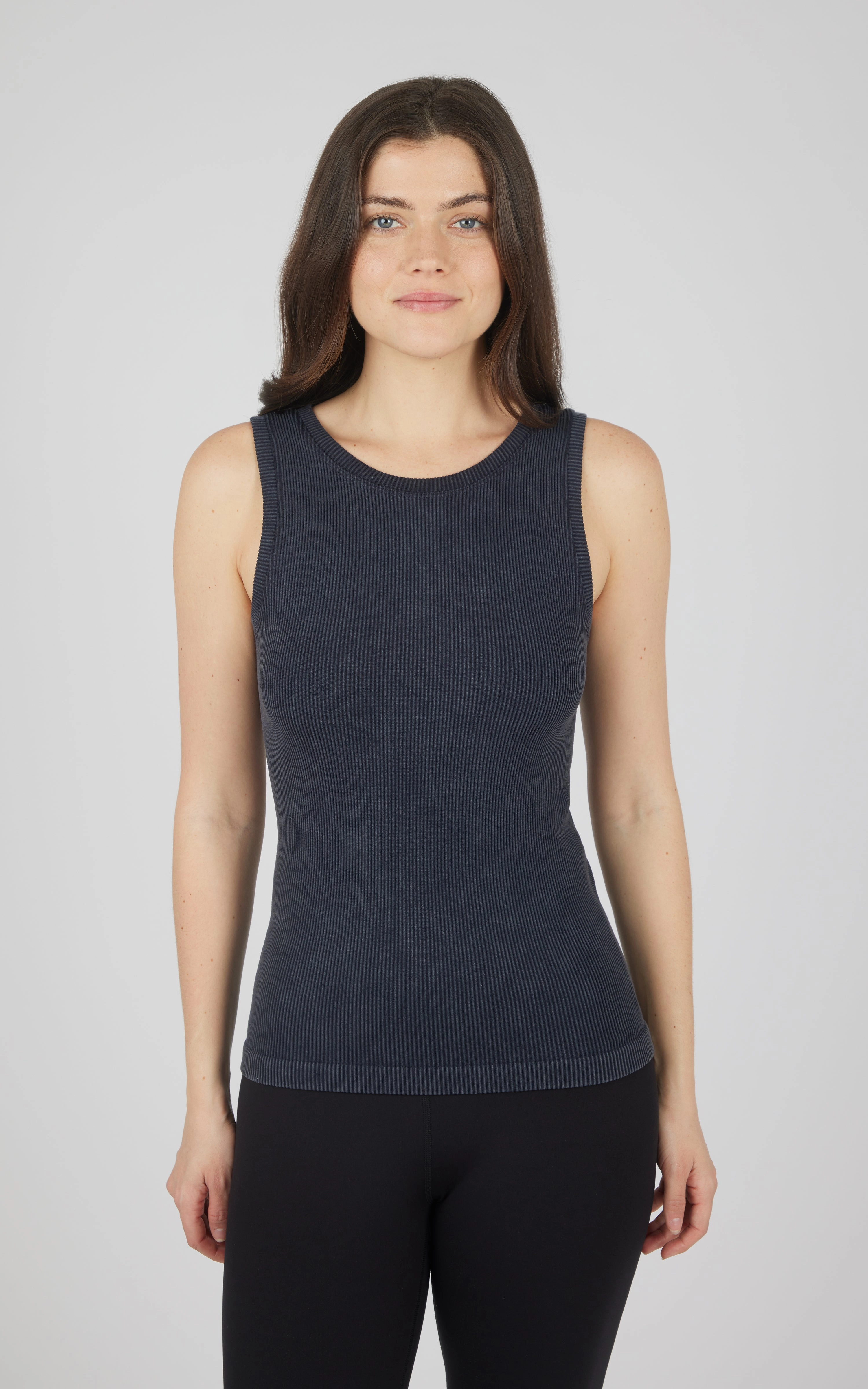 2 PK Stonewash Ribbed Seamless Tank