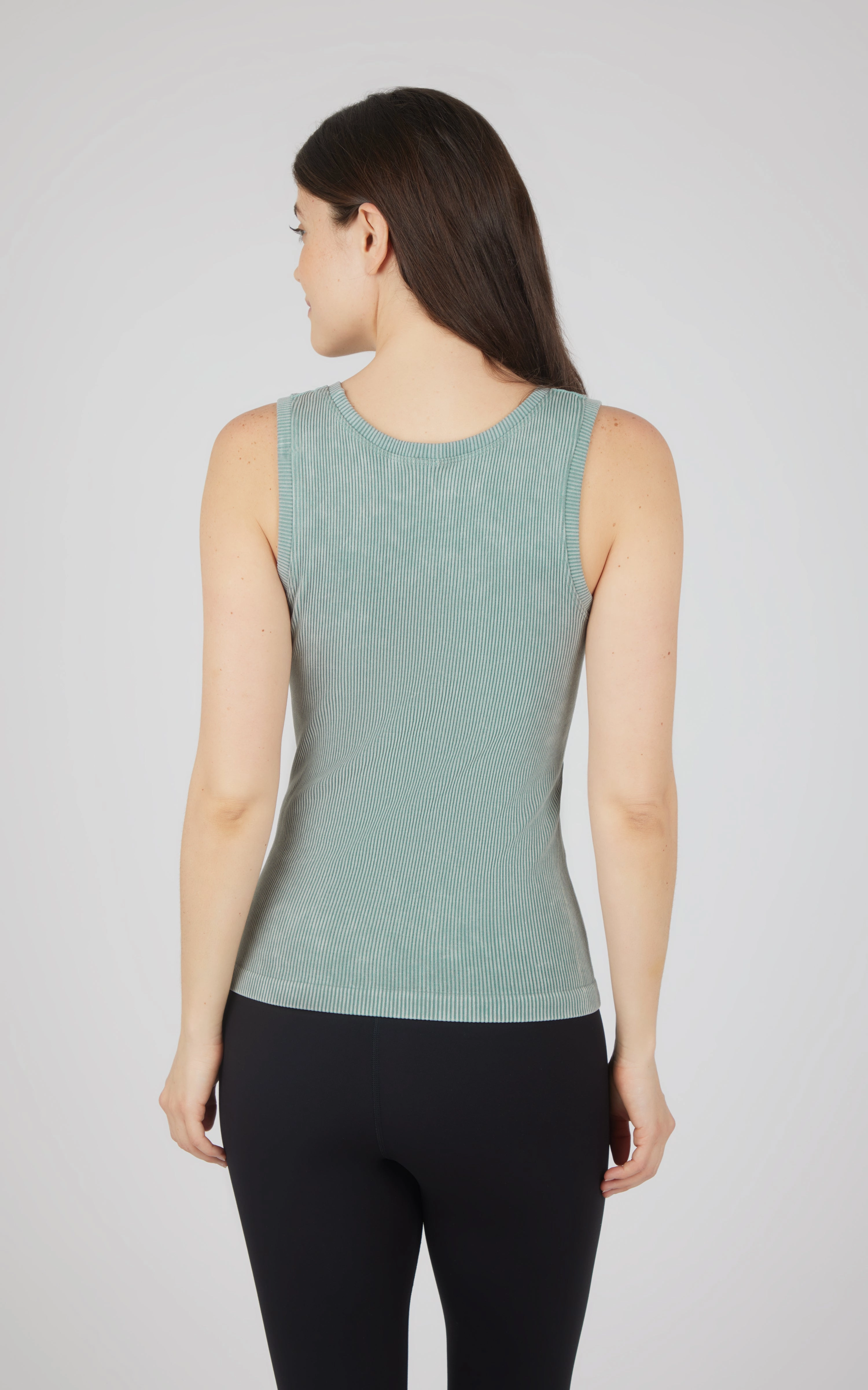 2 PK Stonewash Ribbed Seamless Tank