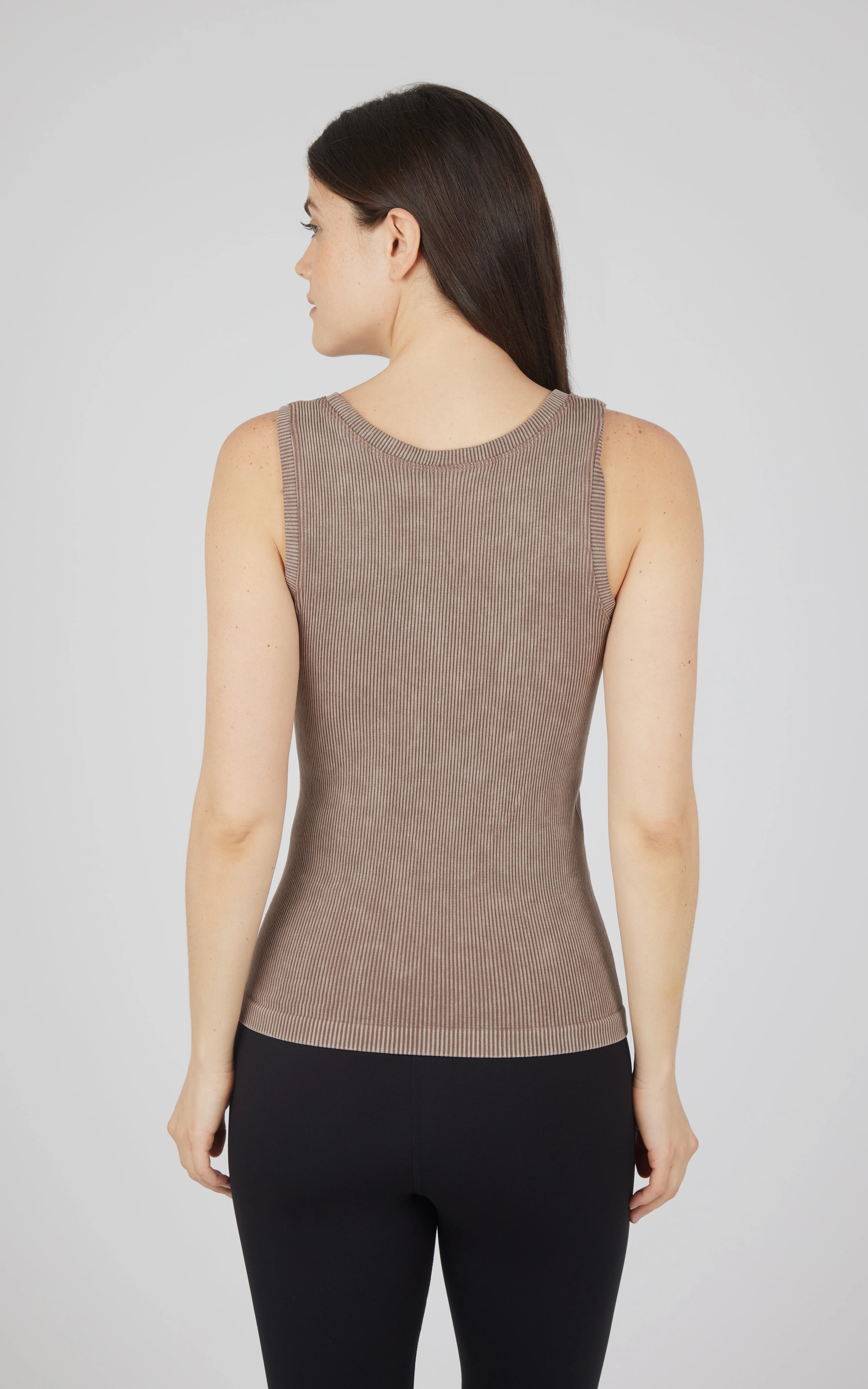 2 PK Stonewash Ribbed Seamless Tank