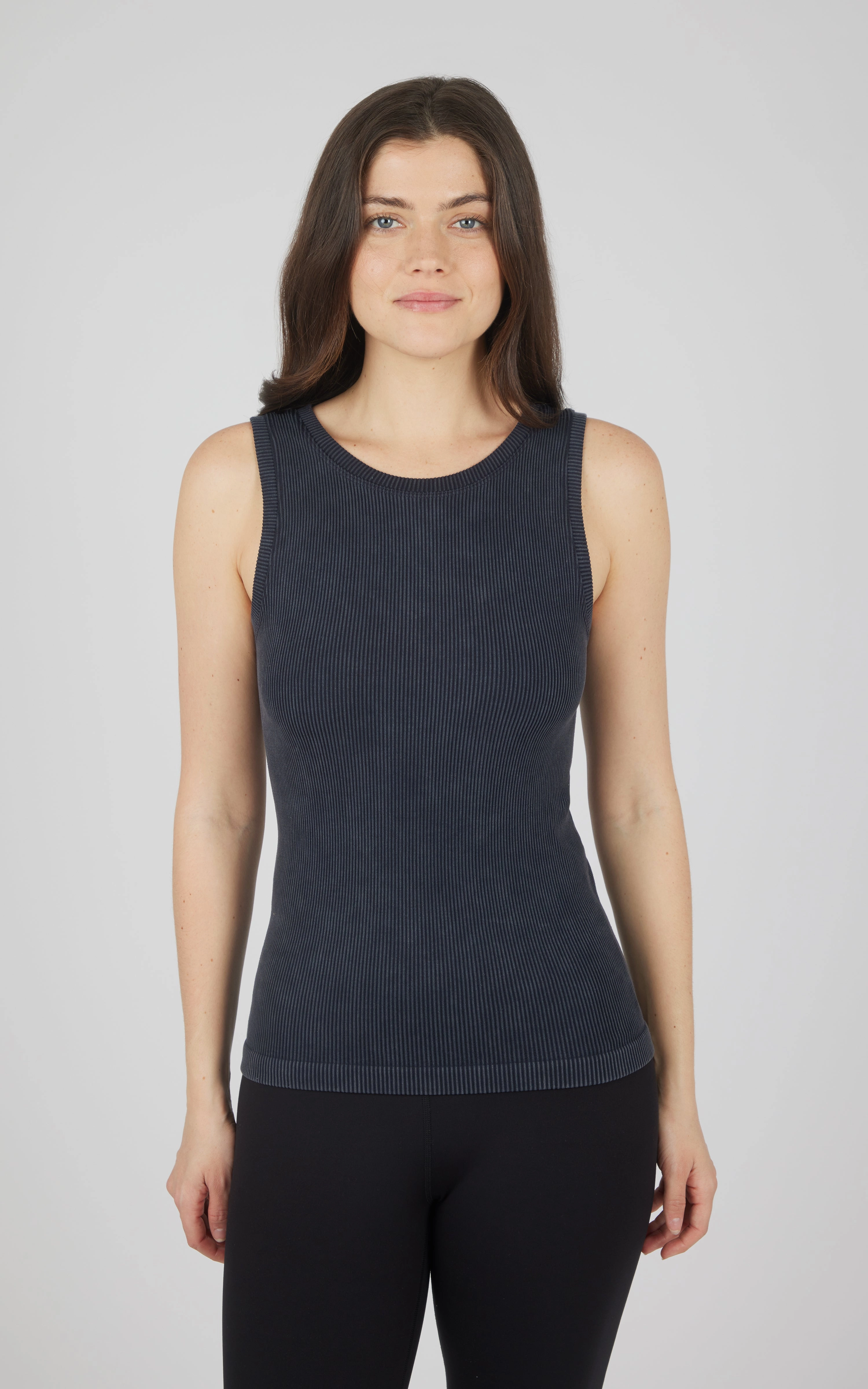 2 PK Stonewash Ribbed Seamless Tank