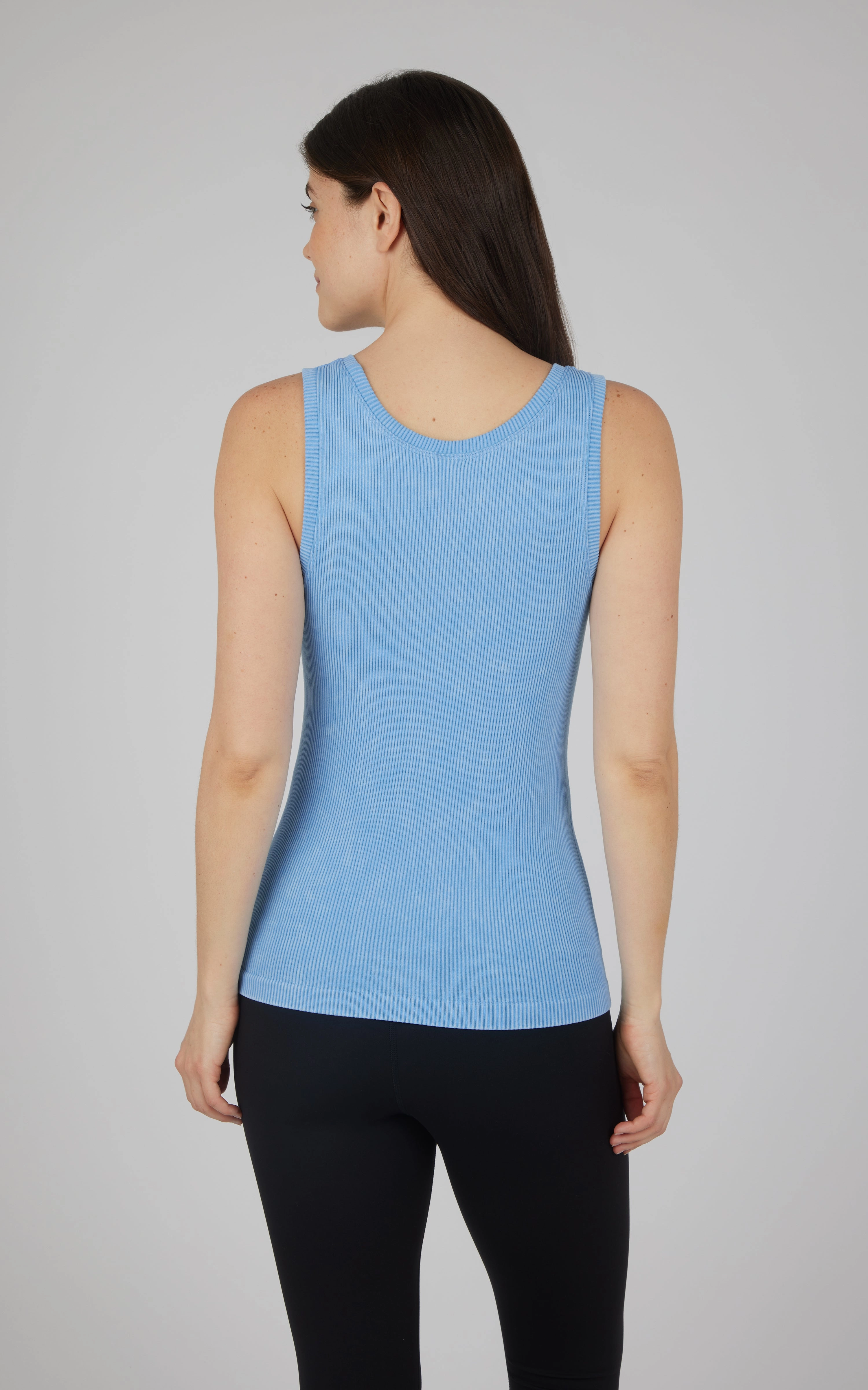 2 PK Stonewash Ribbed Seamless Tank