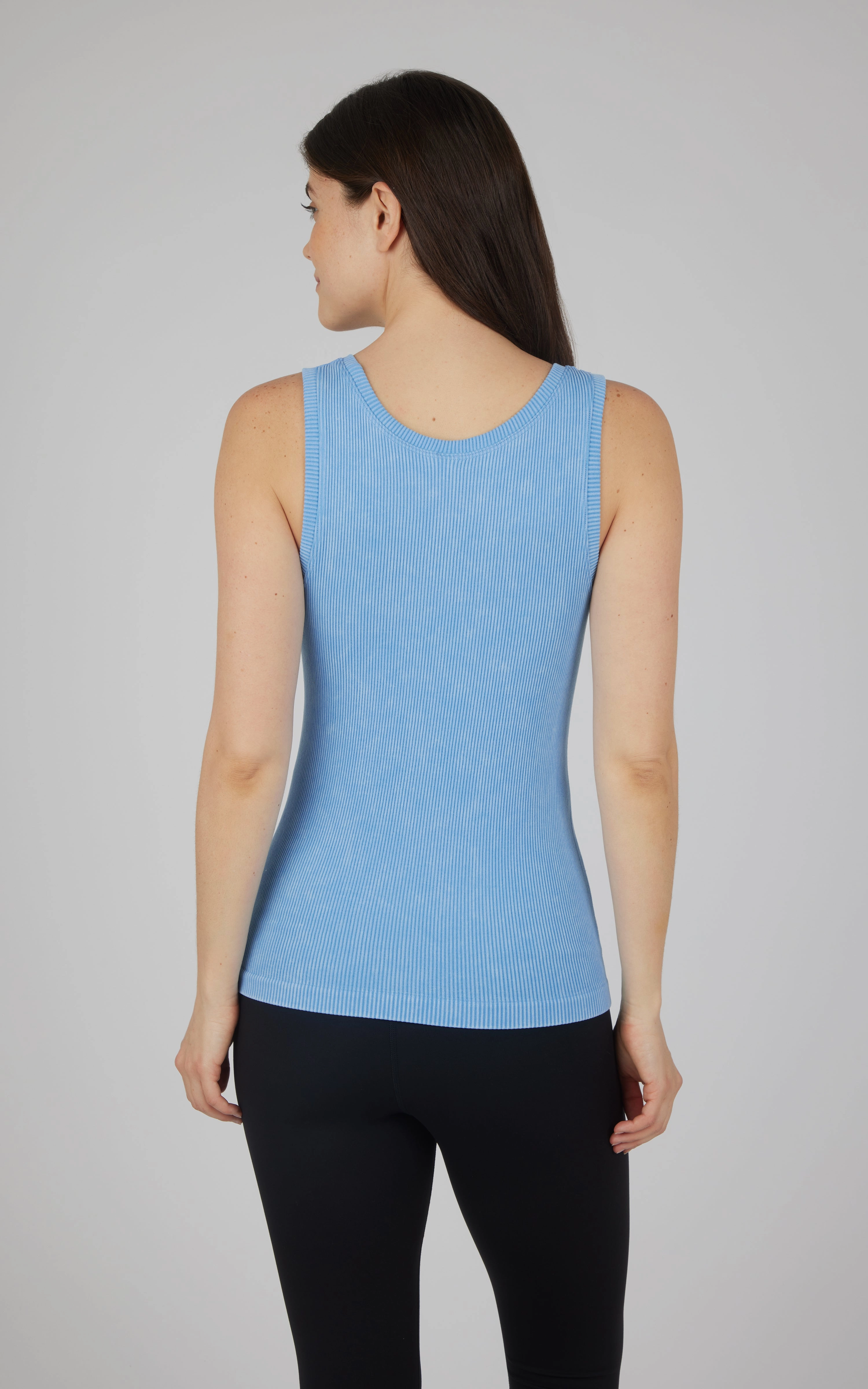 2 PK Stonewash Ribbed Seamless Tank