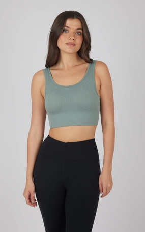 2 PK Textured Seamless Scooped Neck Bra