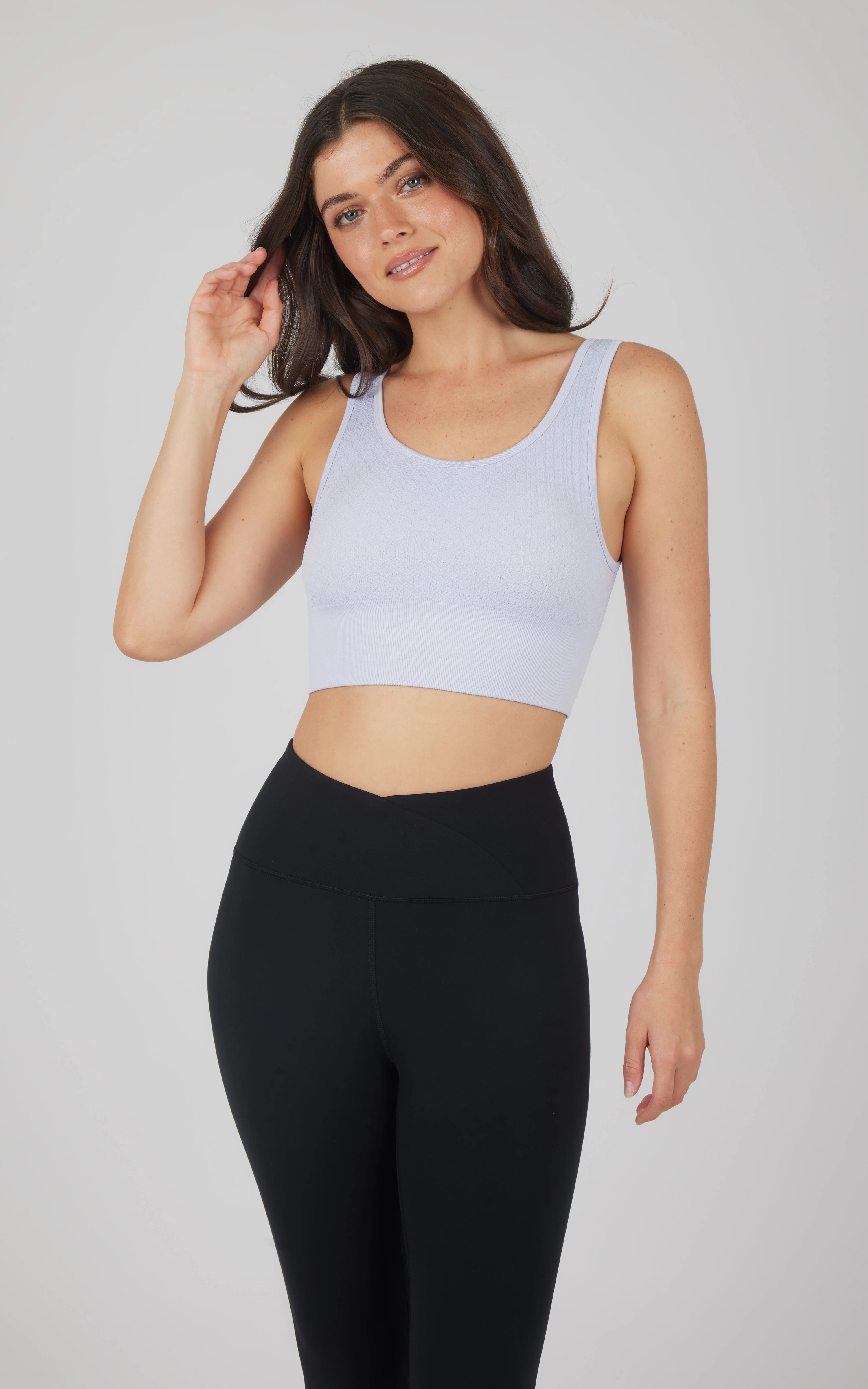 2 PK Textured Seamless Scooped Neck Bra