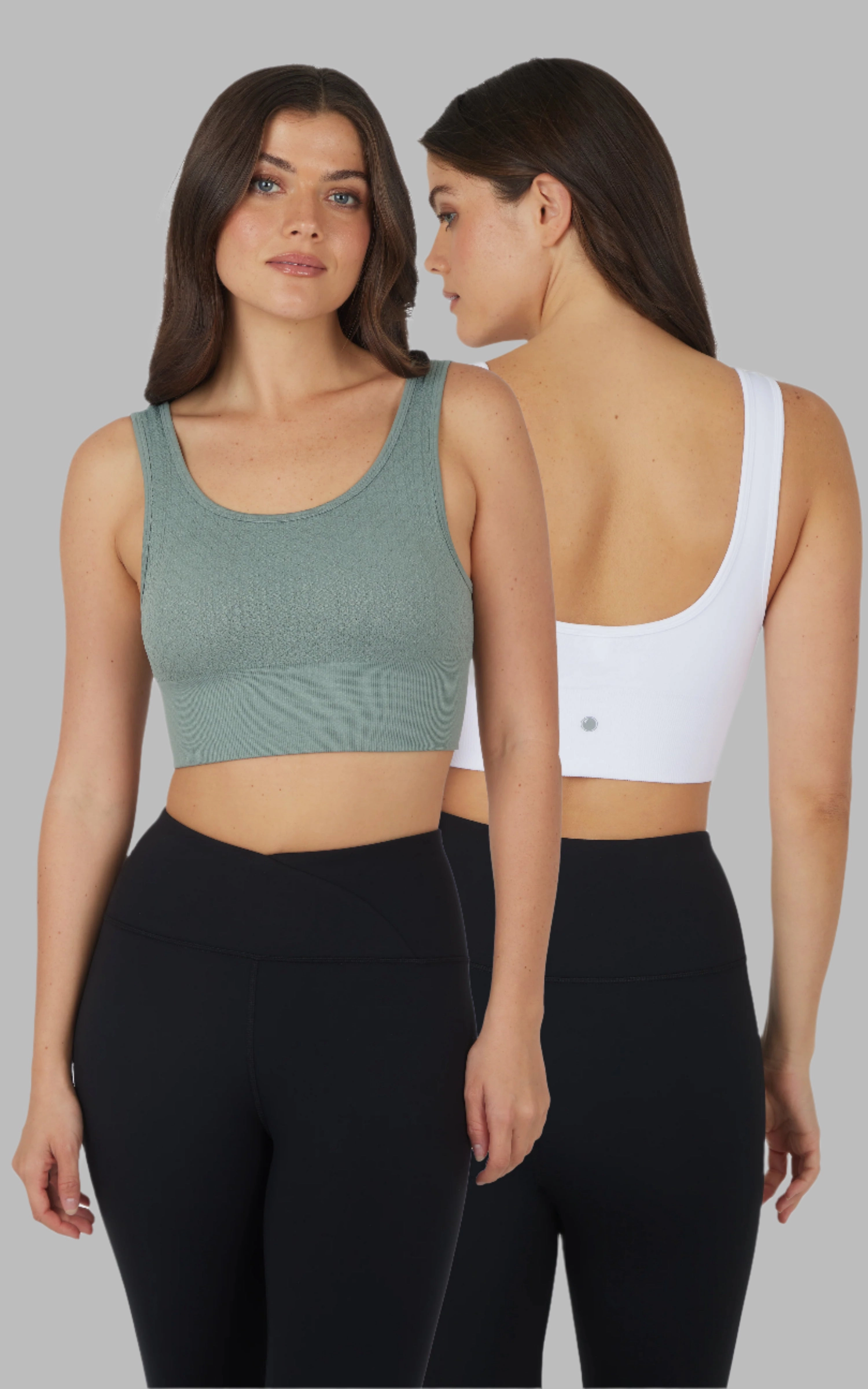 2 PK Textured Seamless Scooped Neck Bra