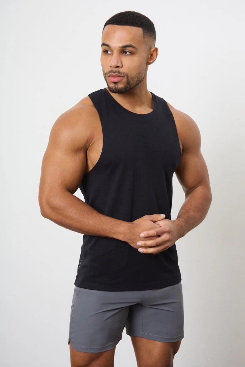 3 Pack Essential Training Tank Top in Black/ Mid Grey/ White