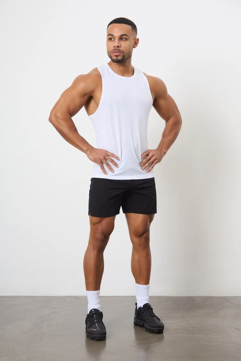 3 Pack Essential Training Tank Top in Black/ Mid Grey/ White