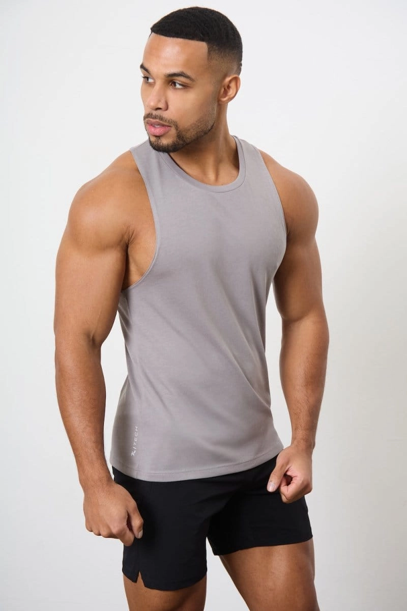 3 Pack Essential Training Tank Top in Black/ Mid Grey/ White