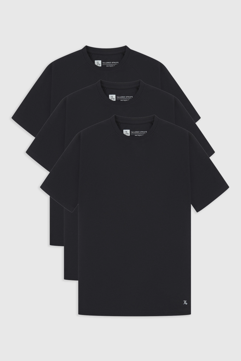 3 Pack Essential Training Top in Black