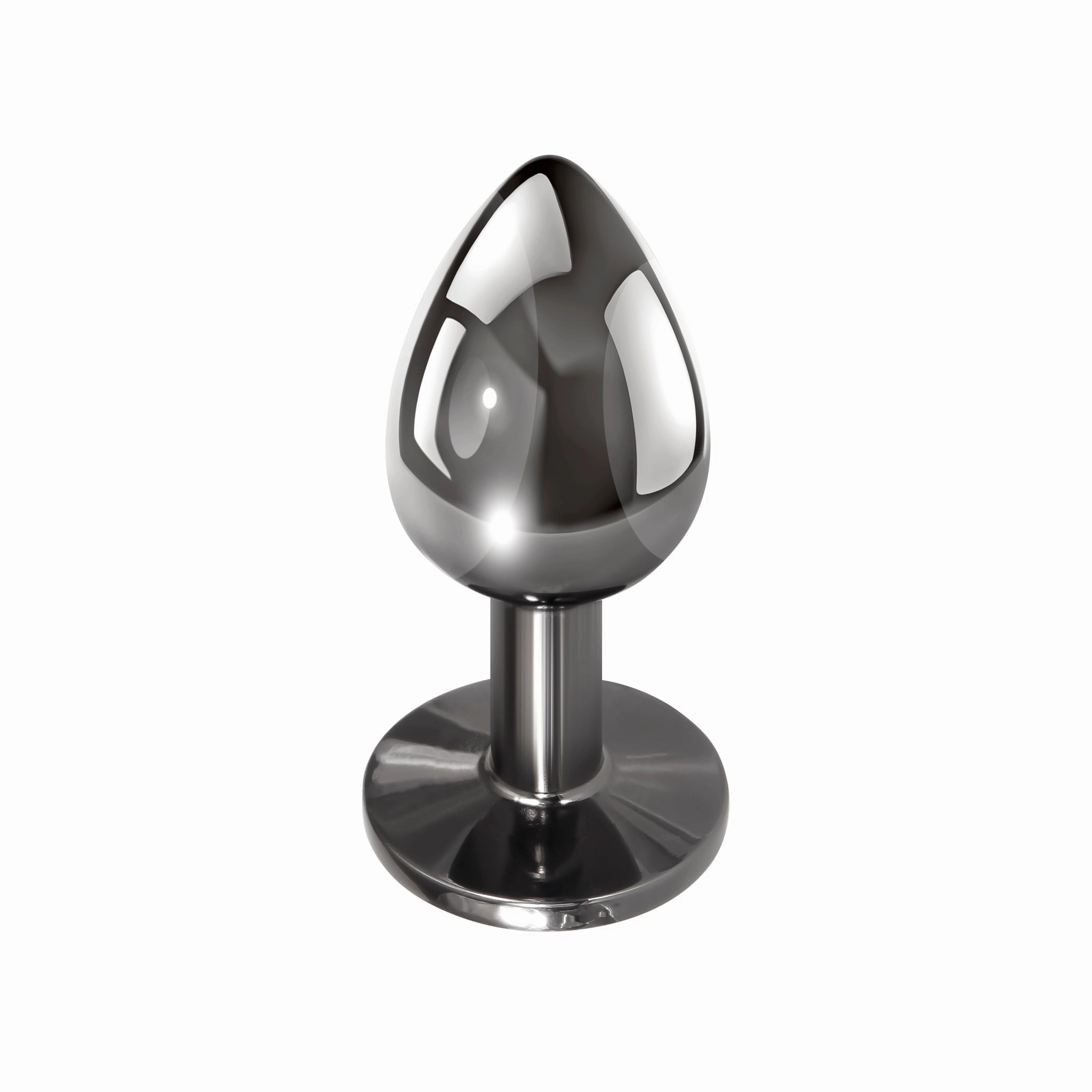 3-Piece Black Gemstone Metal Butt Plug Set