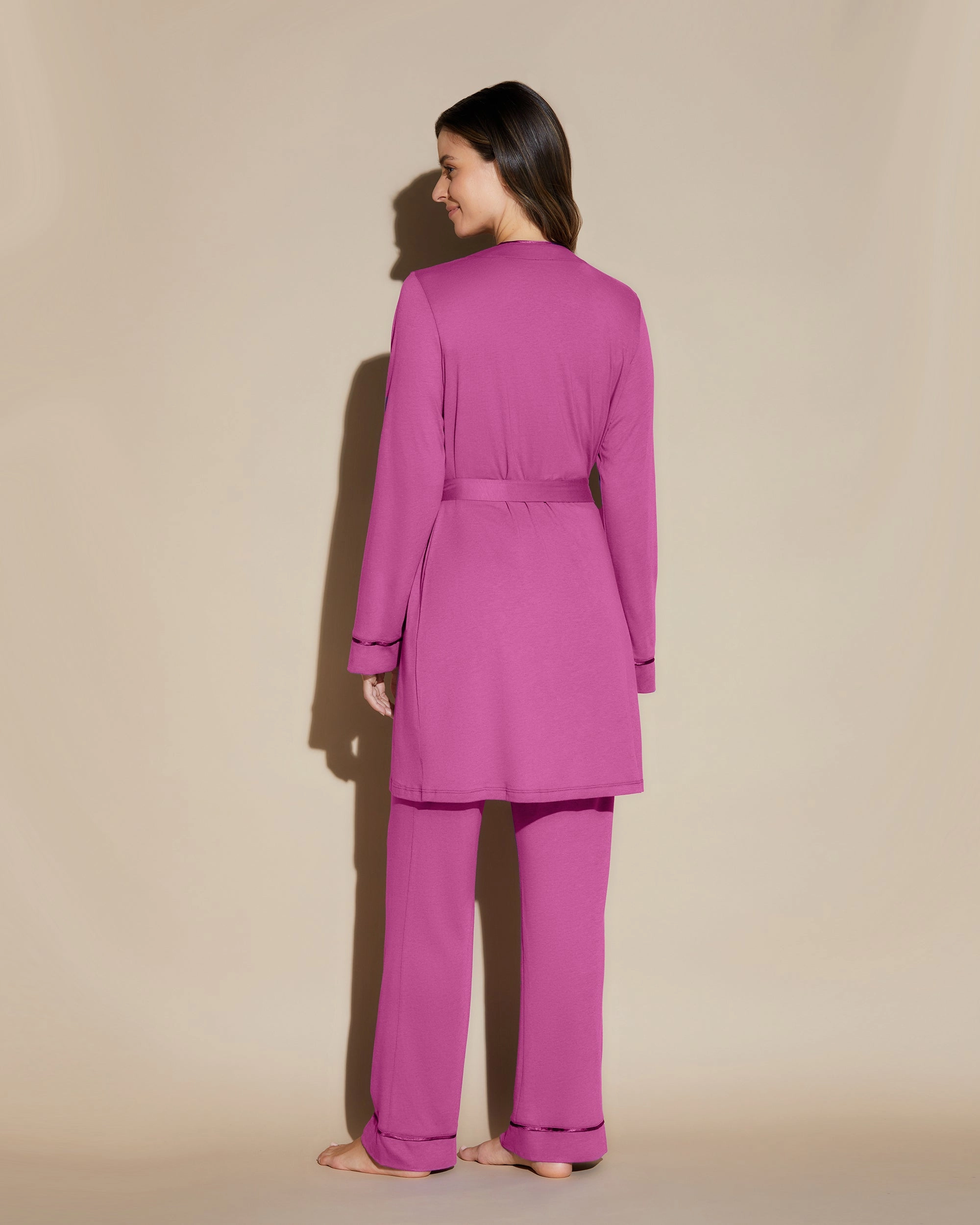 3 Piece Pajama Set With Robe