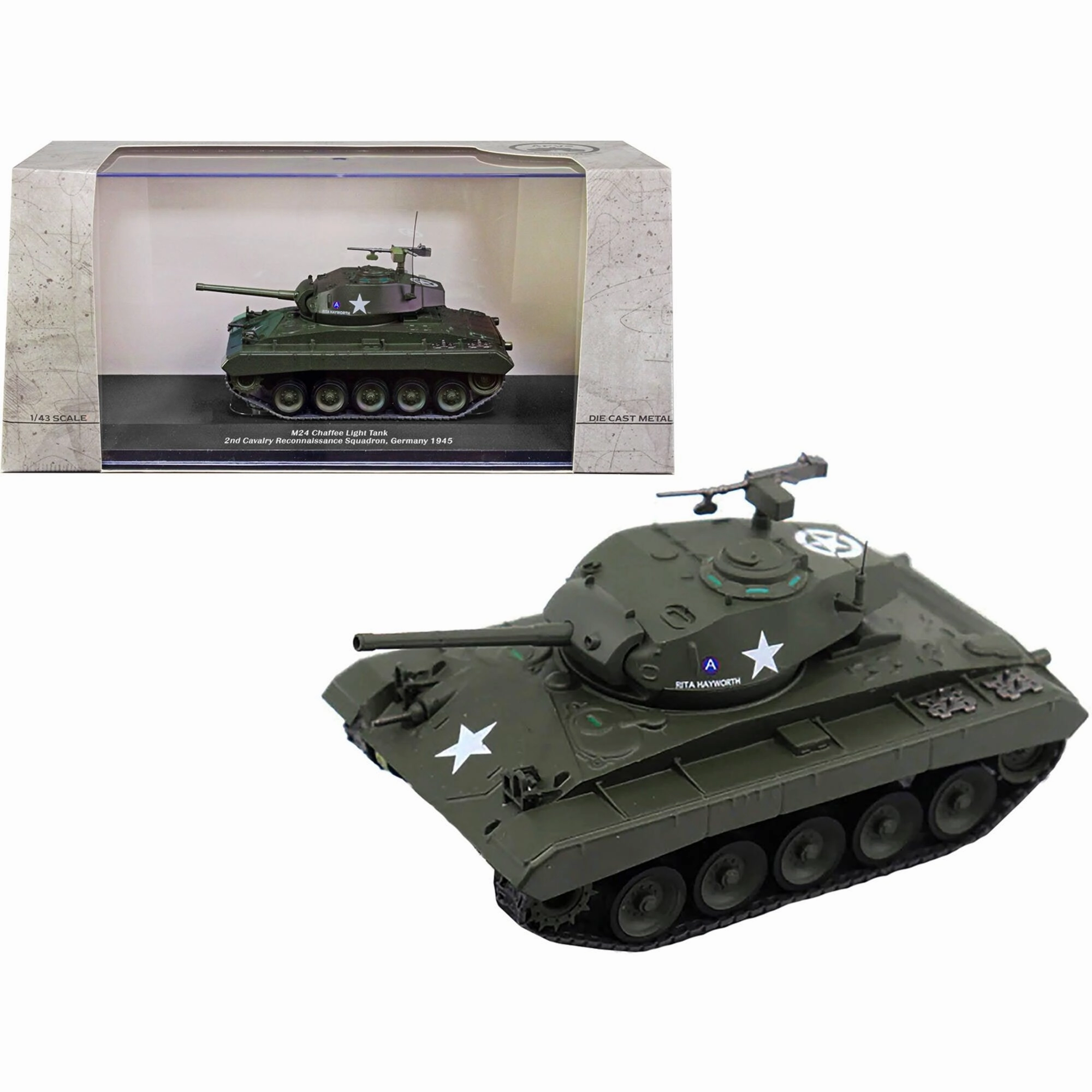 AFV's of WWII 1/43 Light Tank - M24 Chaffee Rita Hayworth U.S.A. 2nd Cavalry