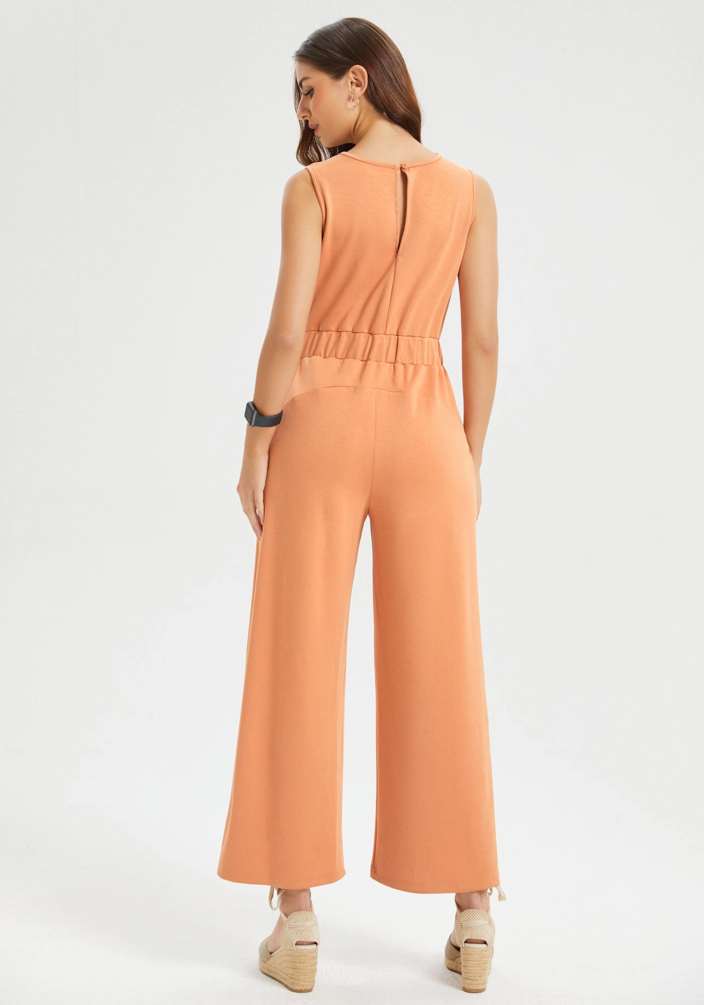 AirFlex Sleeveless Jumpsuit (Rust)