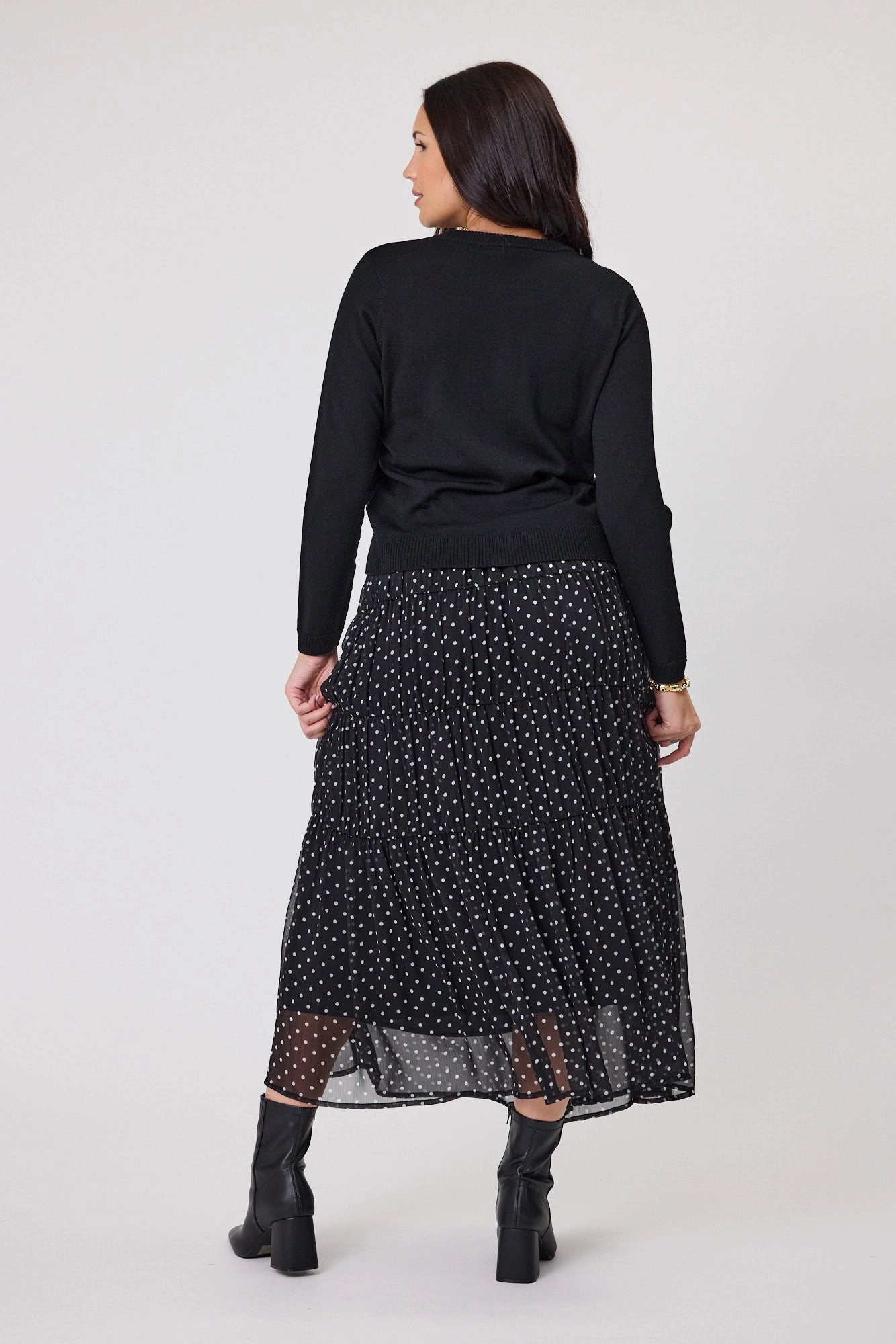 Alpine by Shine On Quebec Rib Detail Cardigan Black