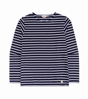 Armor Lux Lightweight Breton Striped T-Shirt: Navy White