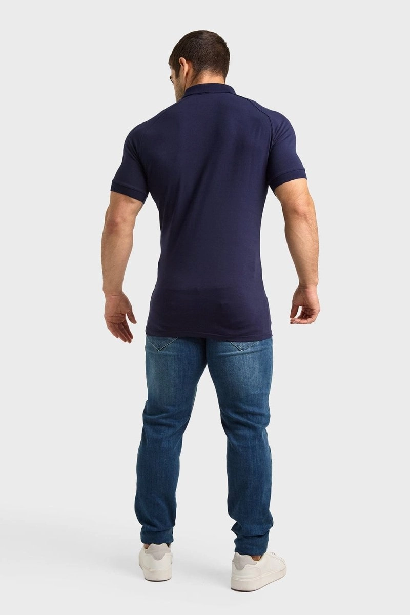 Athletic Fit Polo Shirt in True Navy