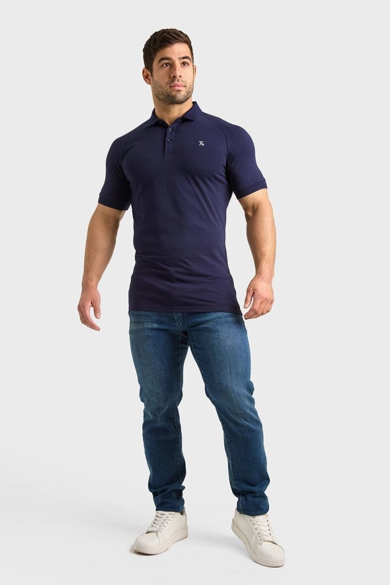 Athletic Fit Polo Shirt in True Navy