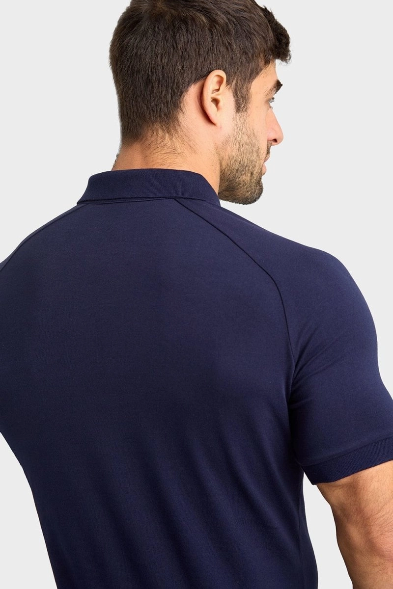Athletic Fit Polo Shirt in True Navy