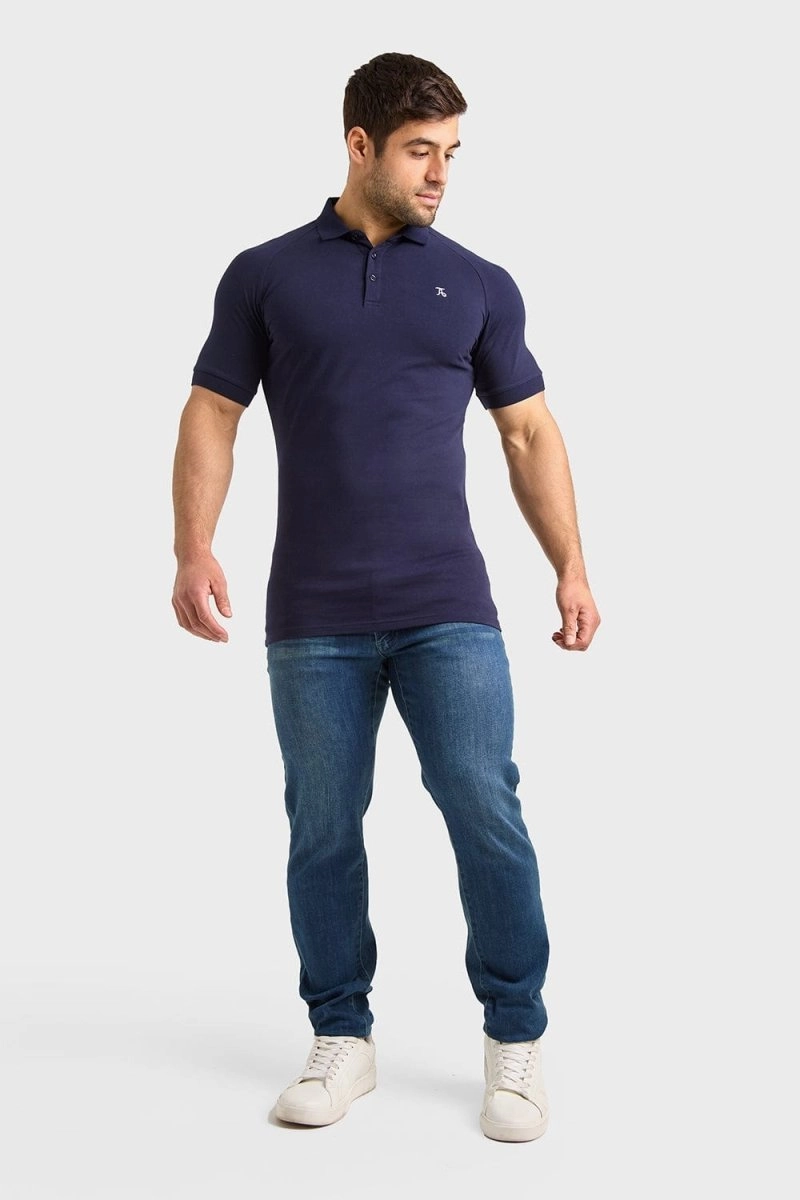 Athletic Fit Polo Shirt in True Navy