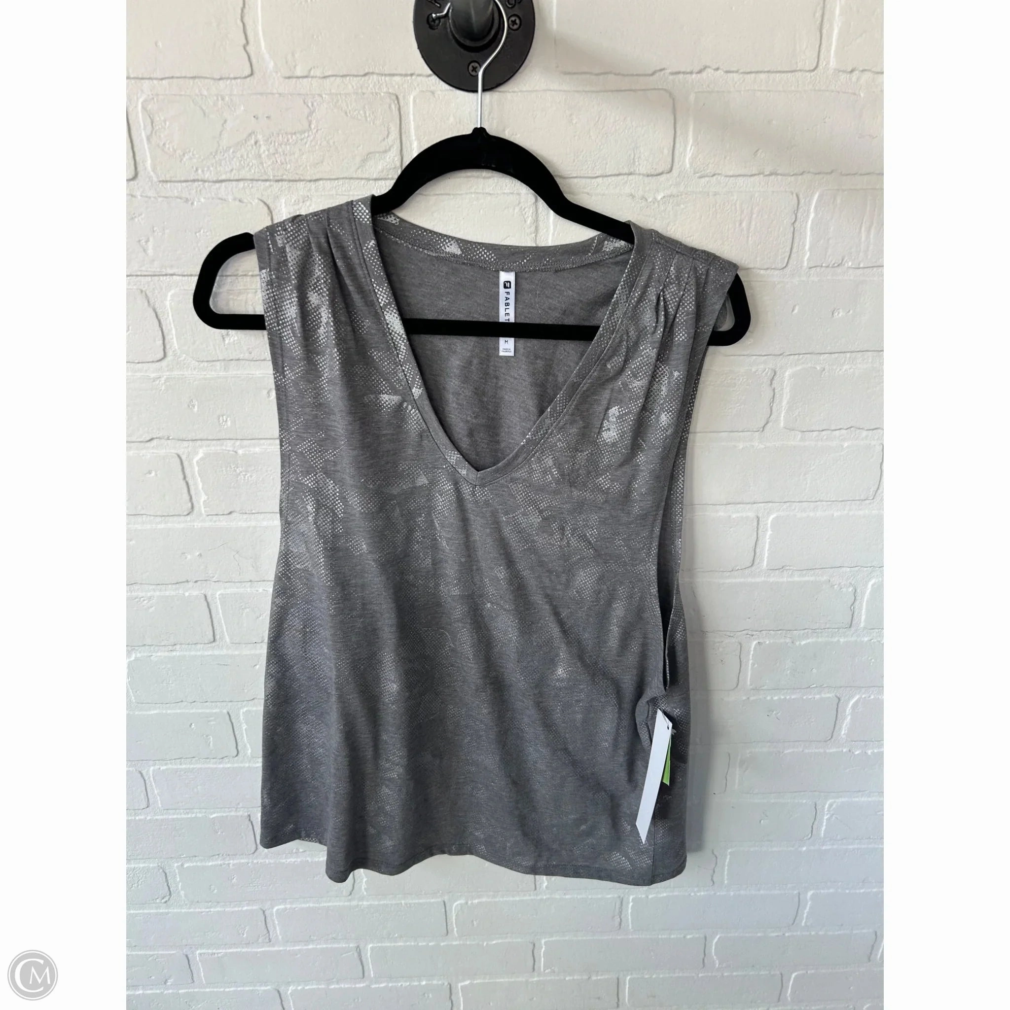 Athletic Tank Top By Fabletics In Grey, Size: M