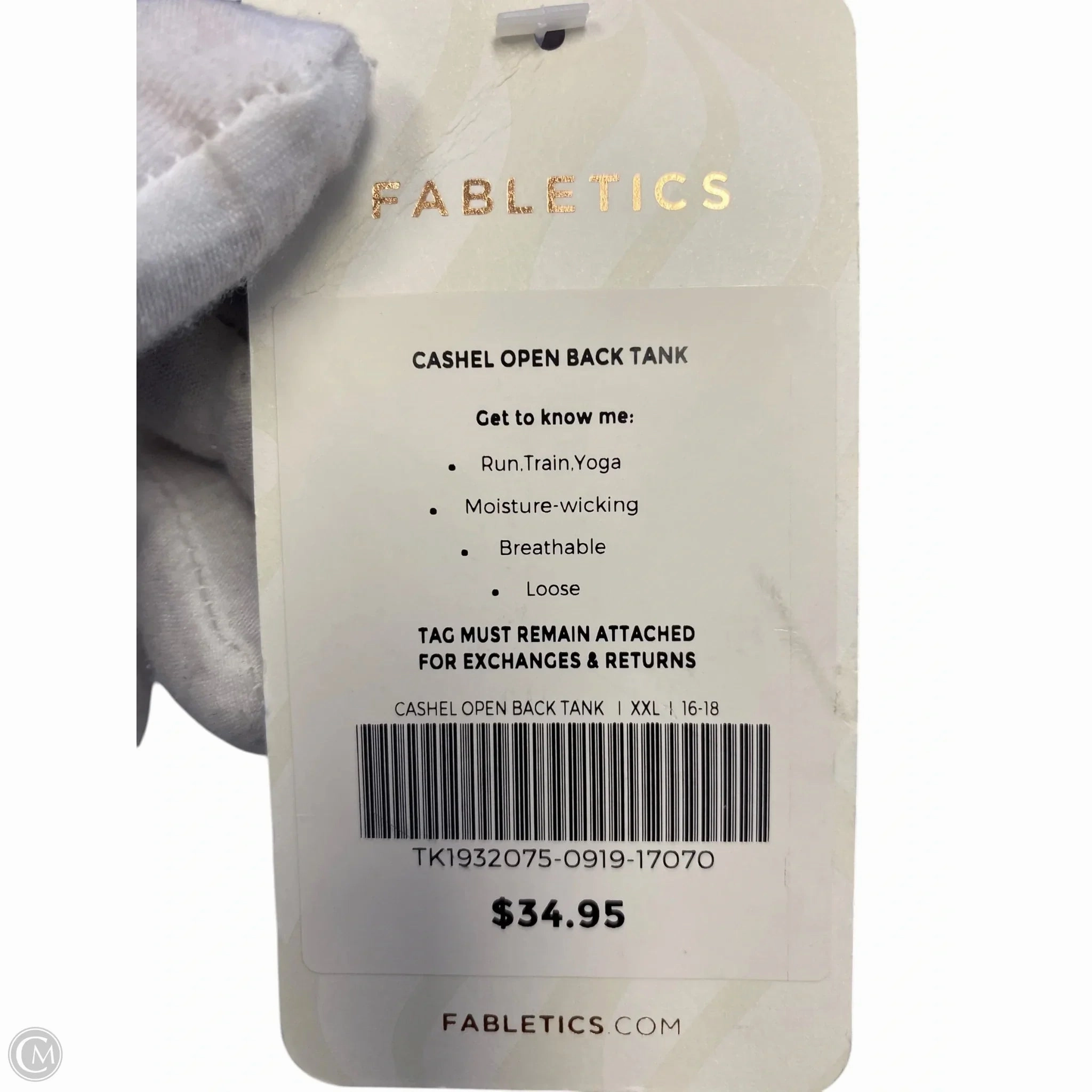 Athletic Tank Top By Fabletics In Purple, Size: Xxl