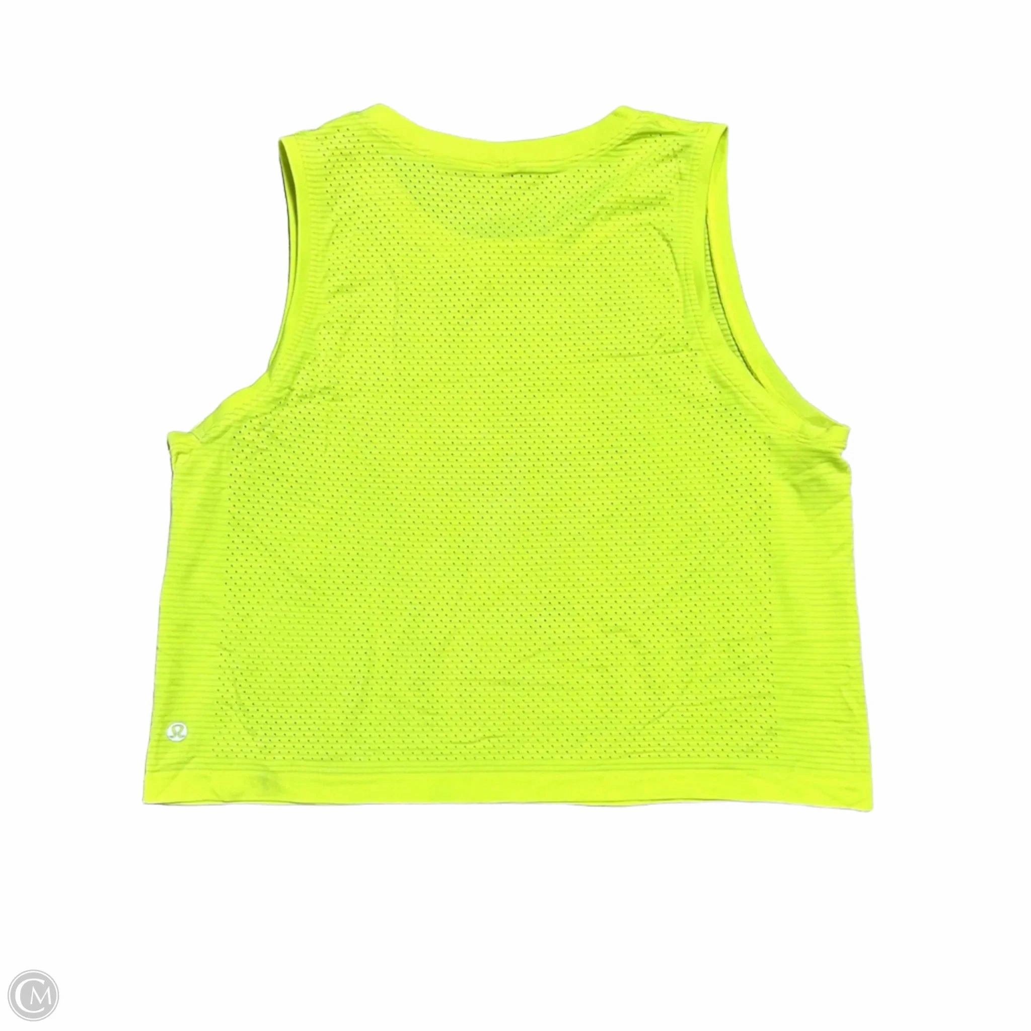 Athletic Tank Top By Lululemon In Chartreuse, Size: S