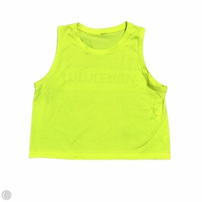 Athletic Tank Top By Lululemon In Chartreuse, Size: S