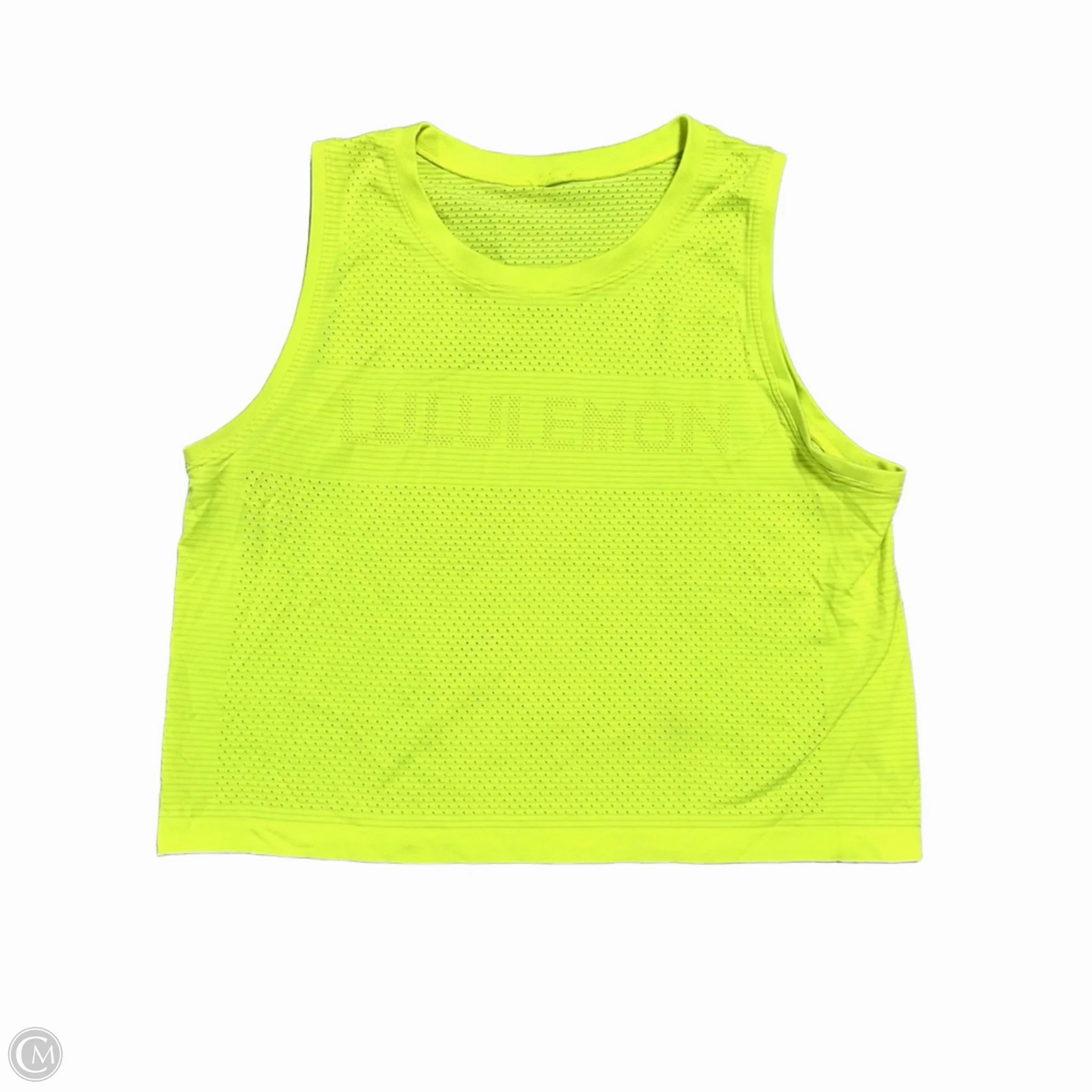 Athletic Tank Top By Lululemon In Chartreuse, Size: S