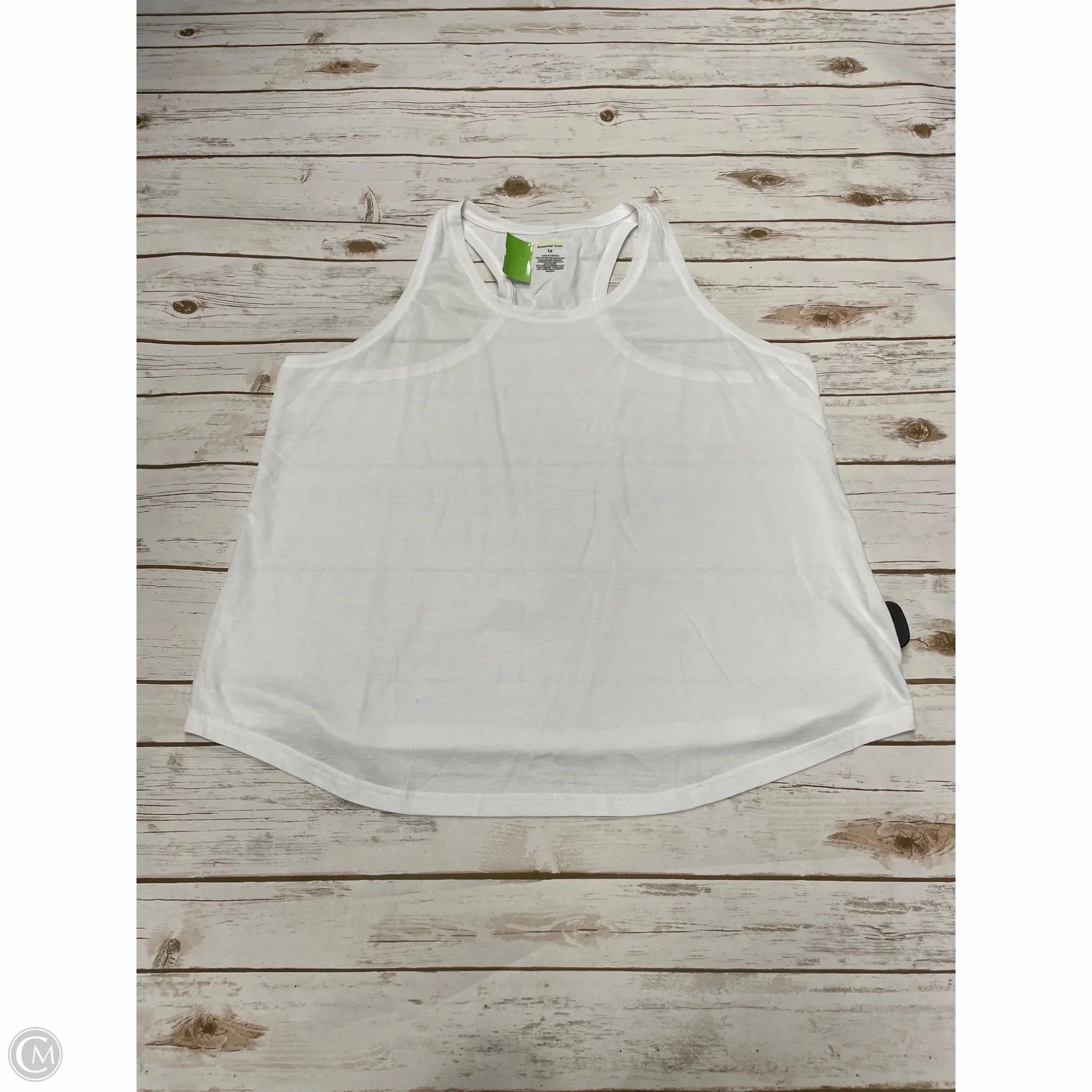 Athletic Tank Top By Tek Gear In White, Size: 1x