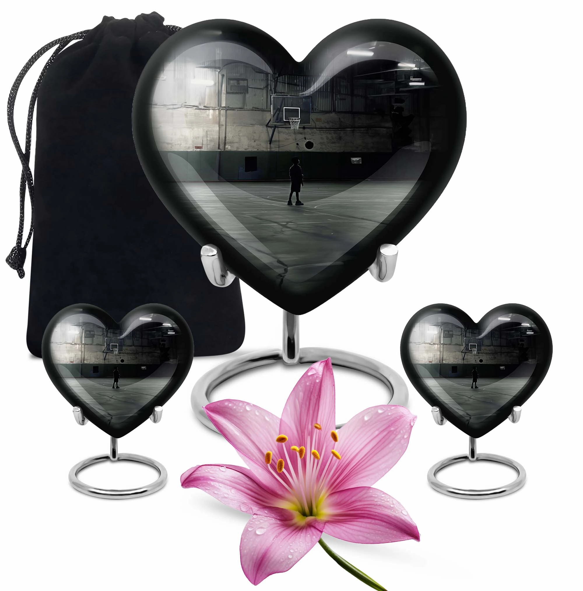 Basketball Tribute: Male Cremation Memorial Urn