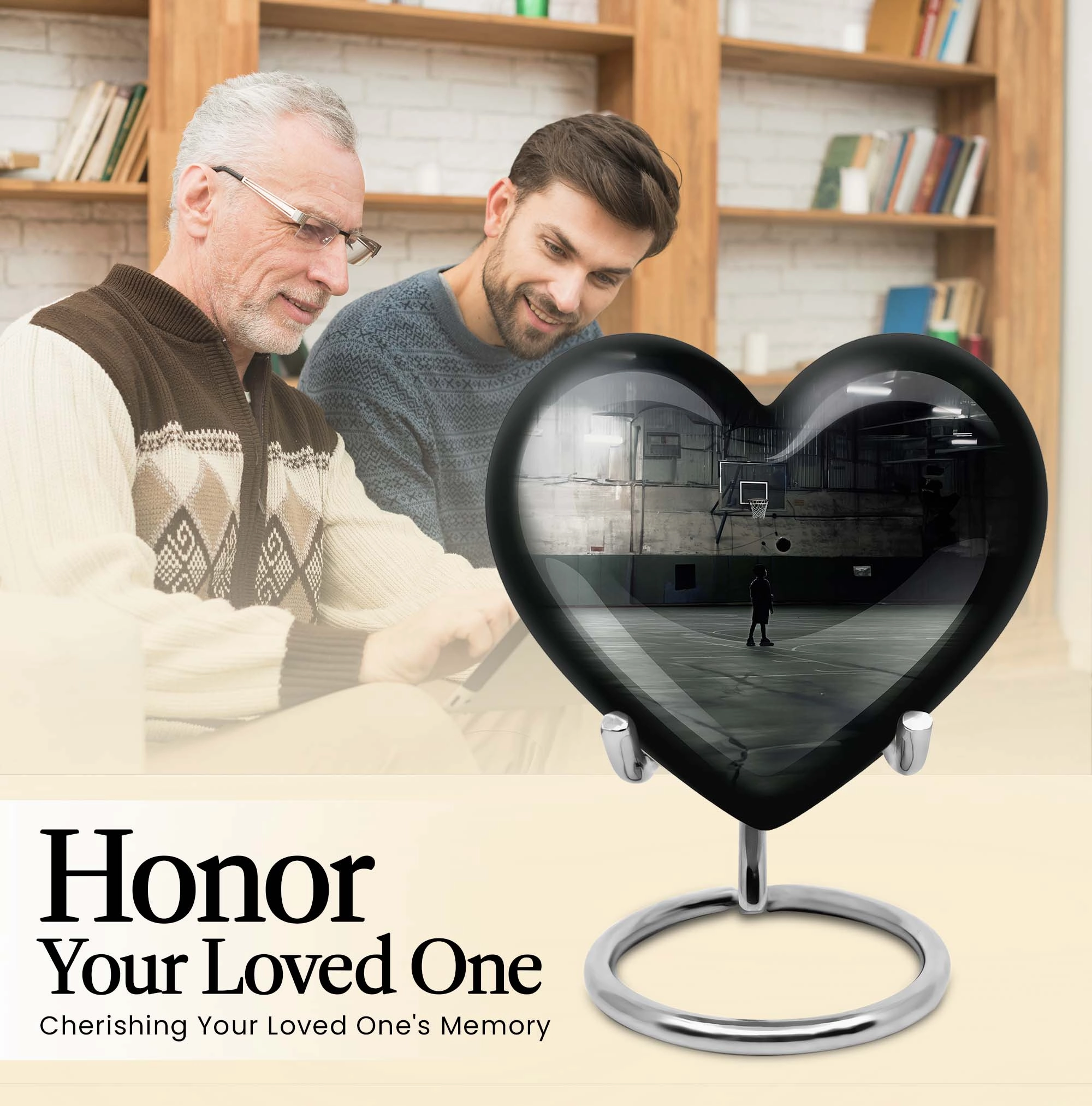 Basketball Tribute: Male Cremation Memorial Urn
