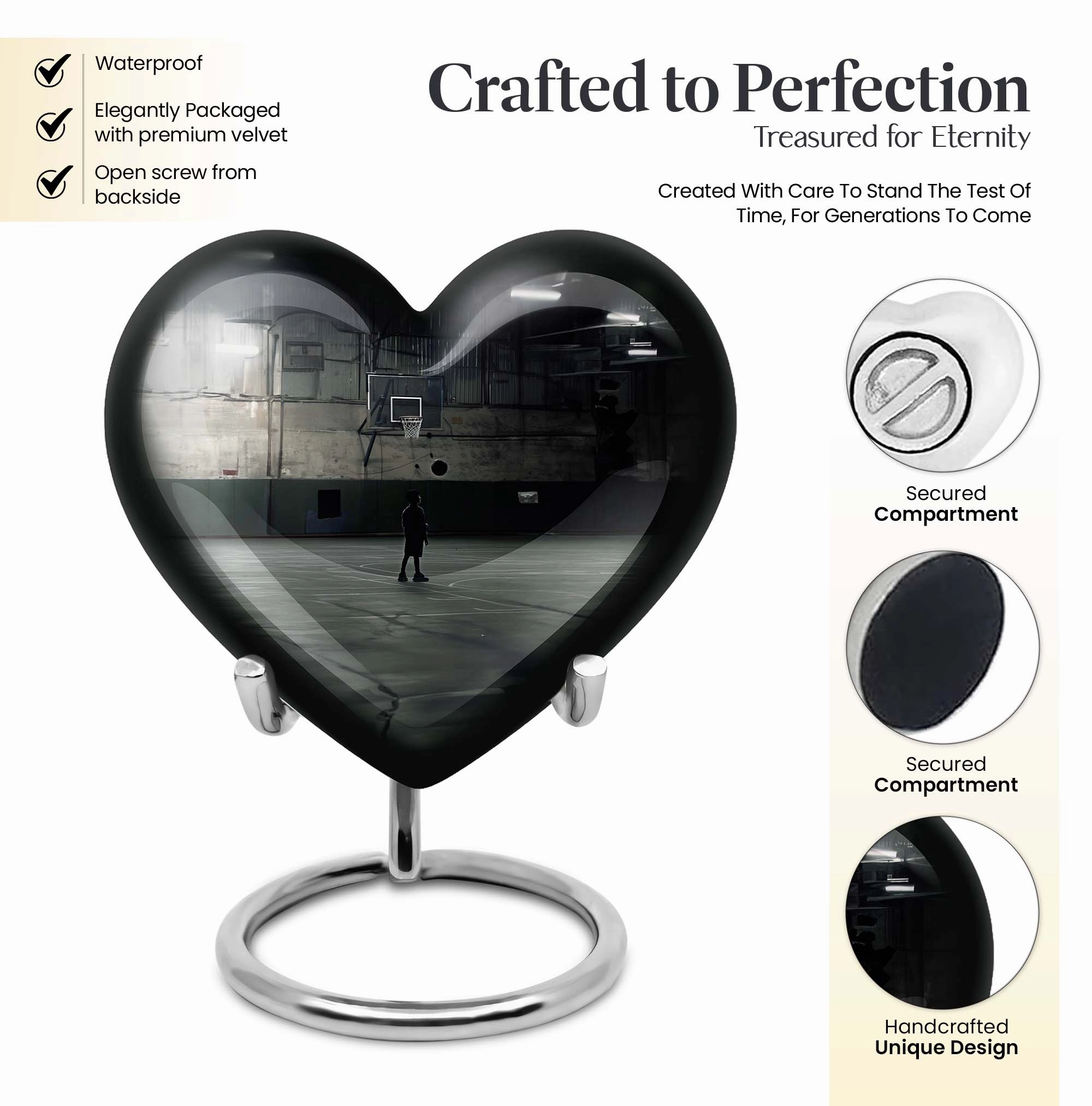 Basketball Tribute: Male Cremation Memorial Urn