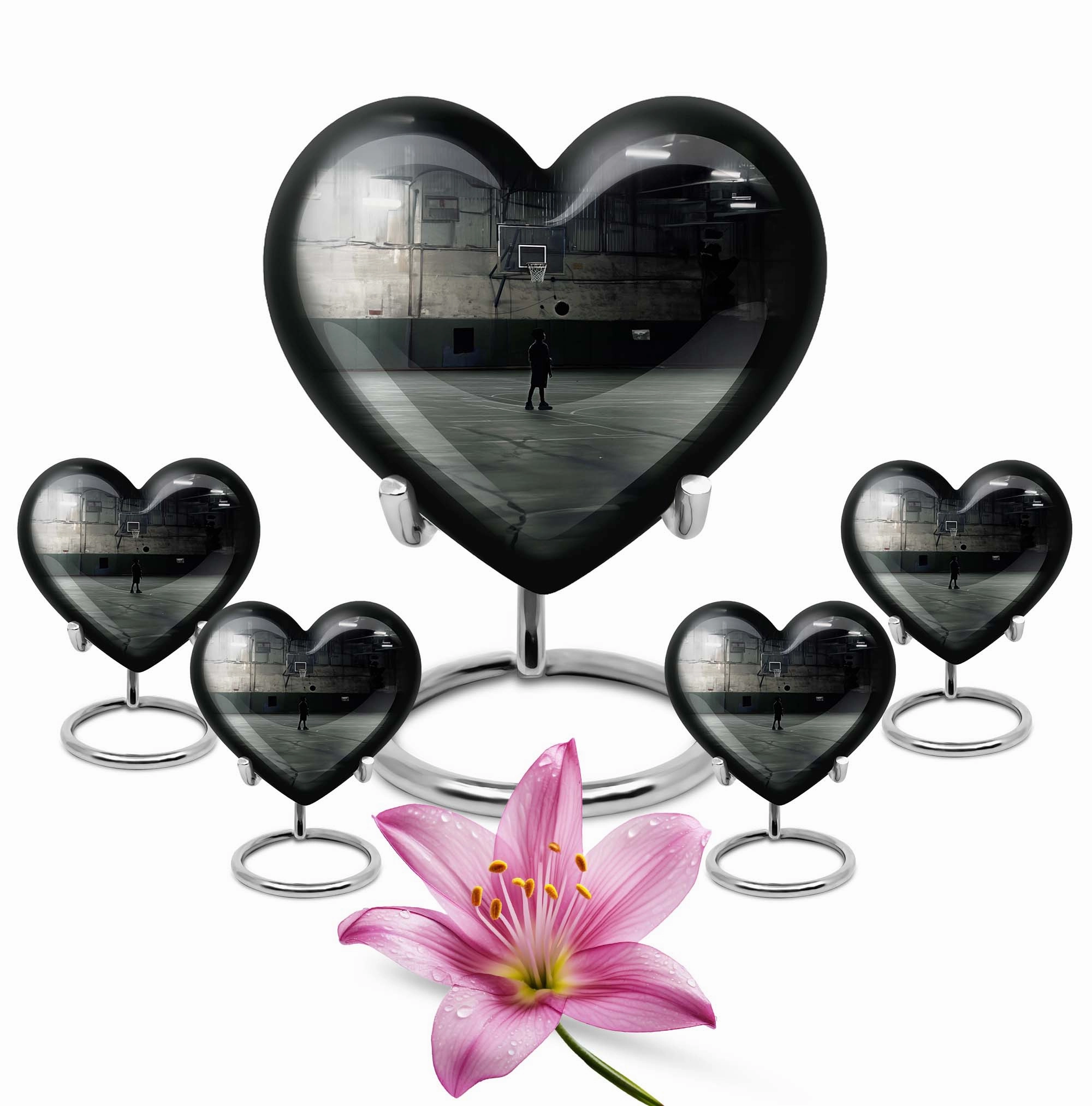 Basketball Tribute: Male Cremation Memorial Urn