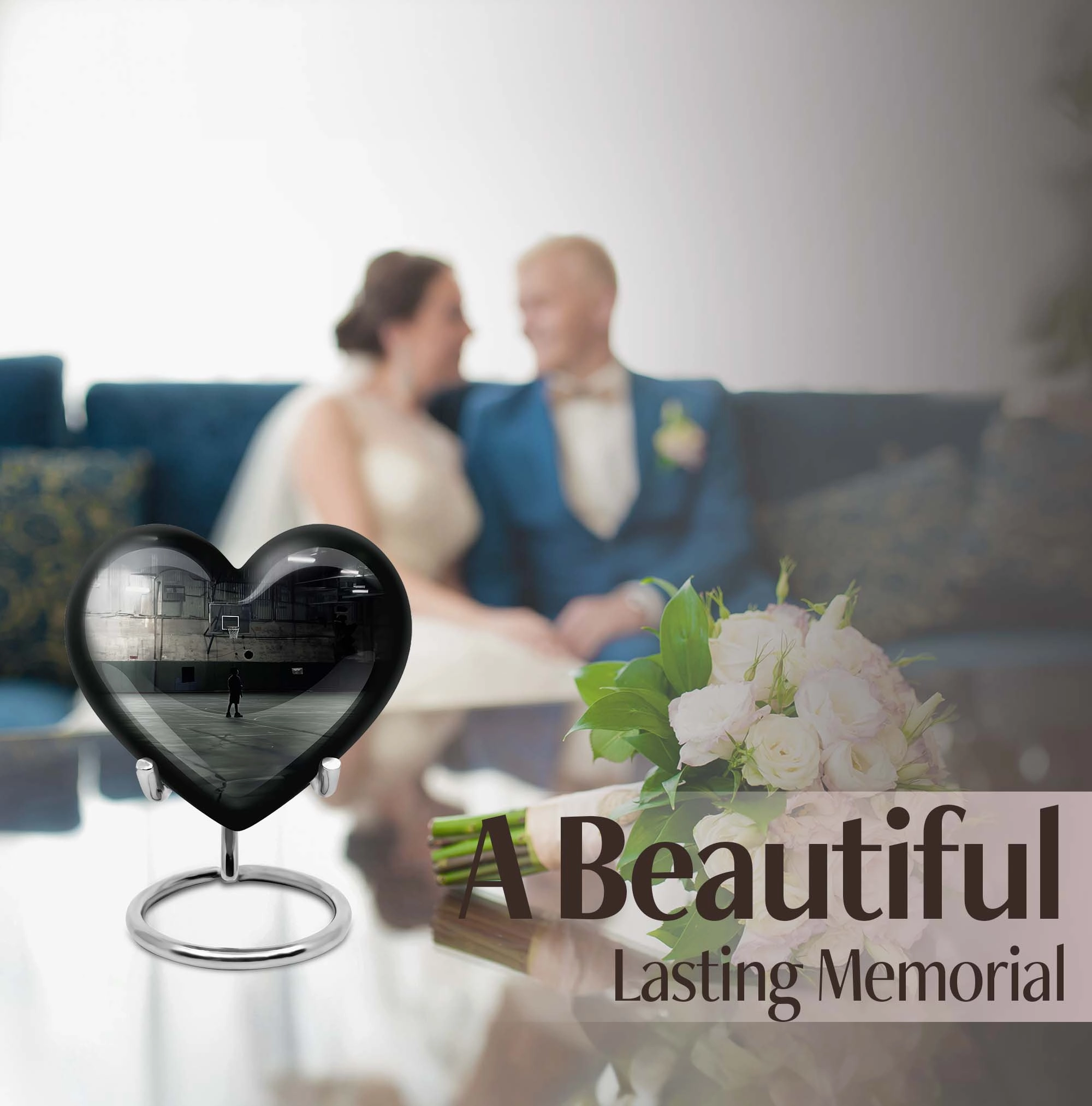Basketball Tribute: Male Cremation Memorial Urn