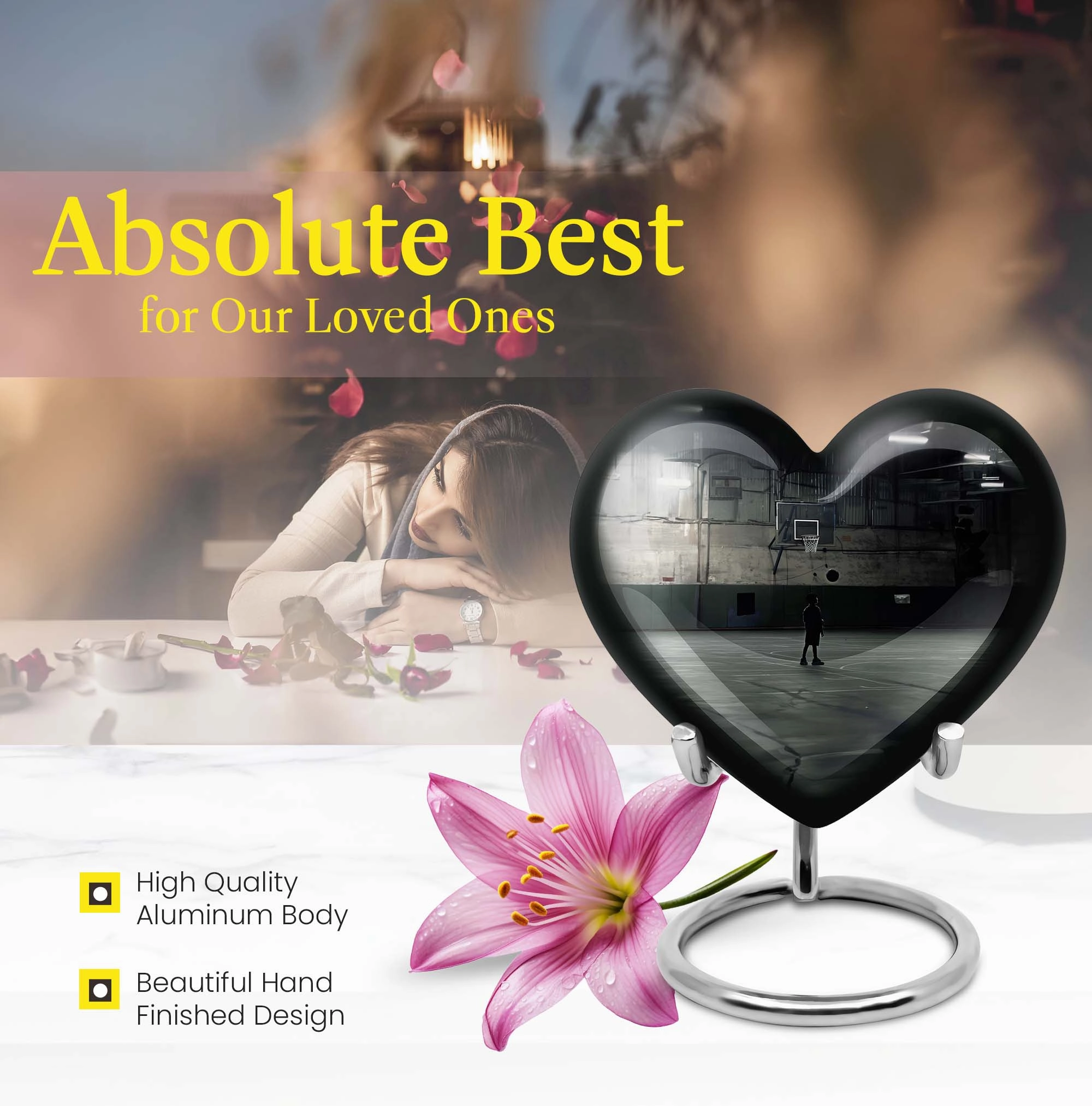 Basketball Tribute: Male Cremation Memorial Urn