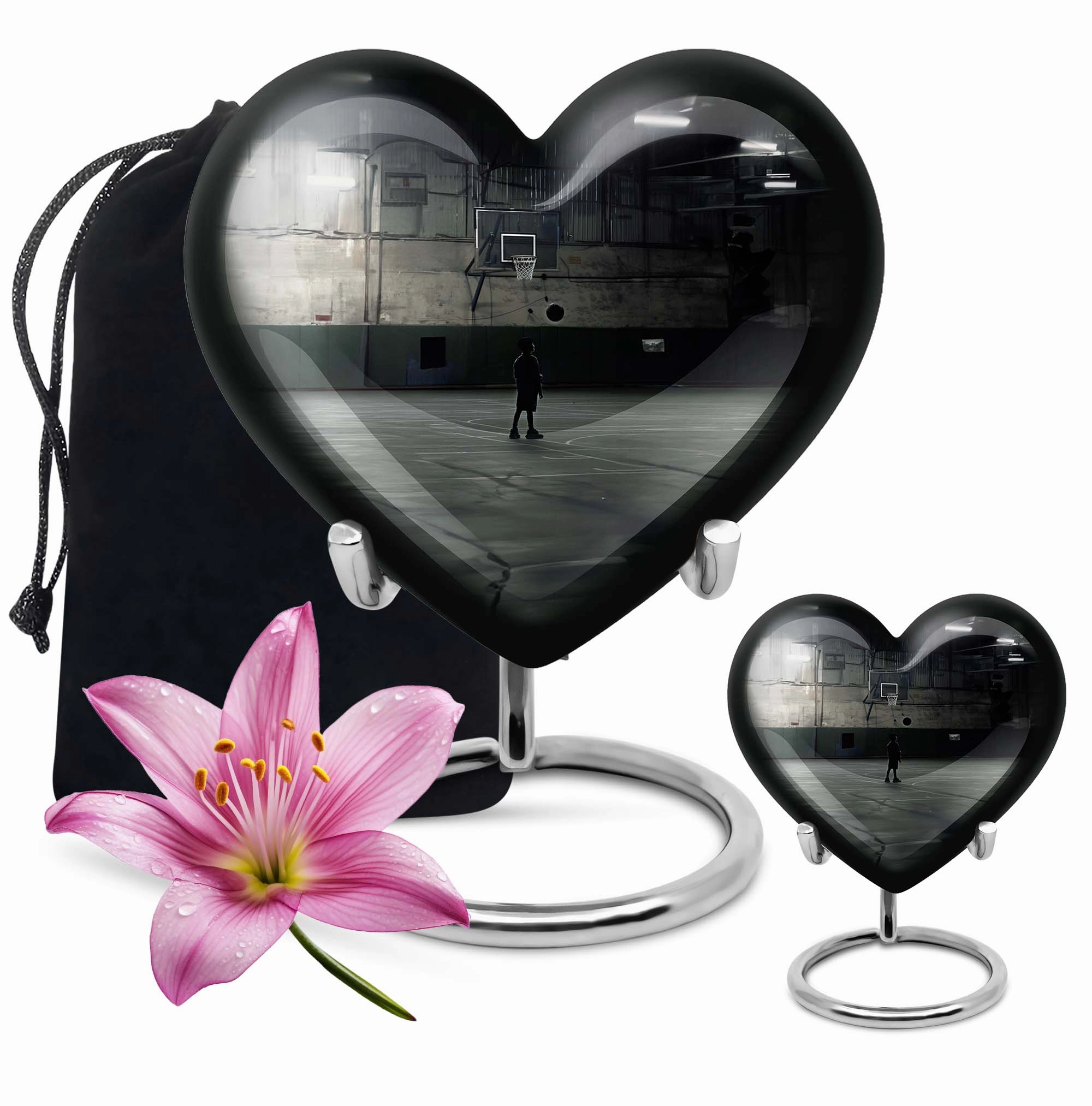 Basketball Tribute: Male Cremation Memorial Urn