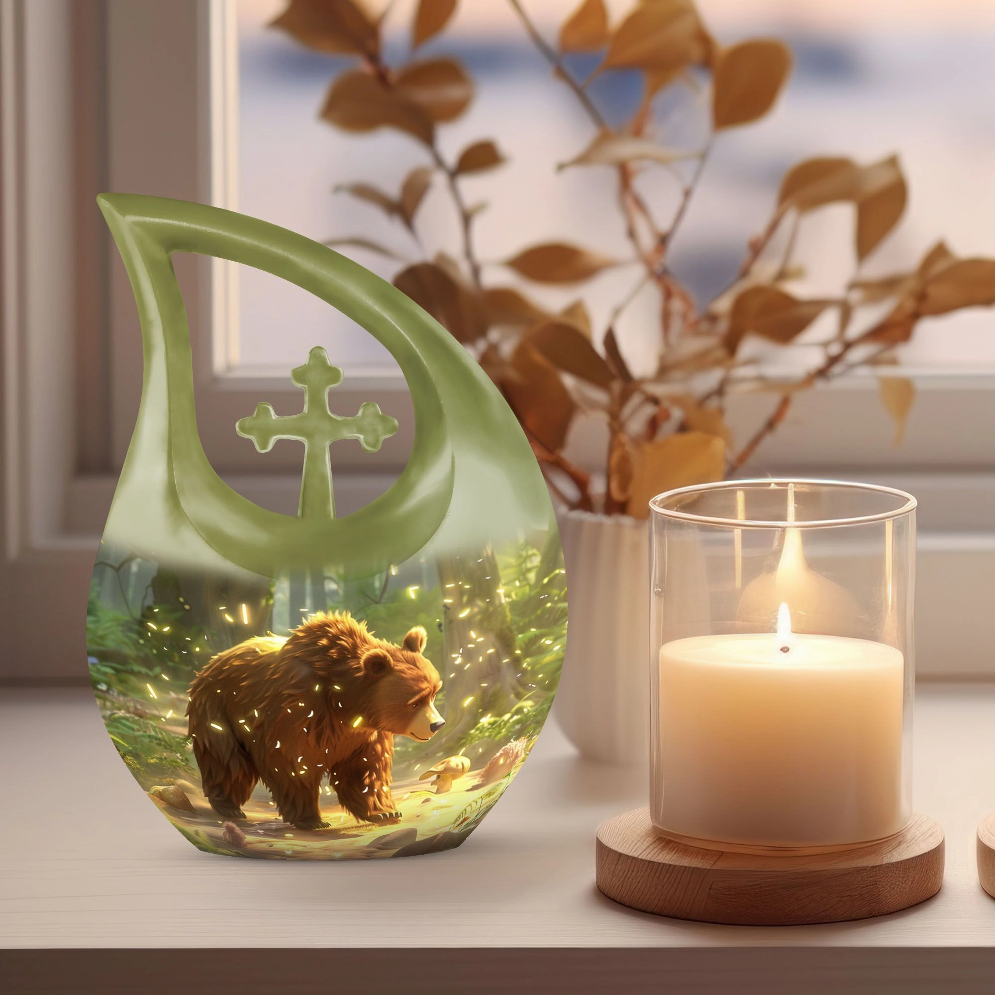 Bear Memorial Cremation Urn -Cremation Urn For Human Ashes