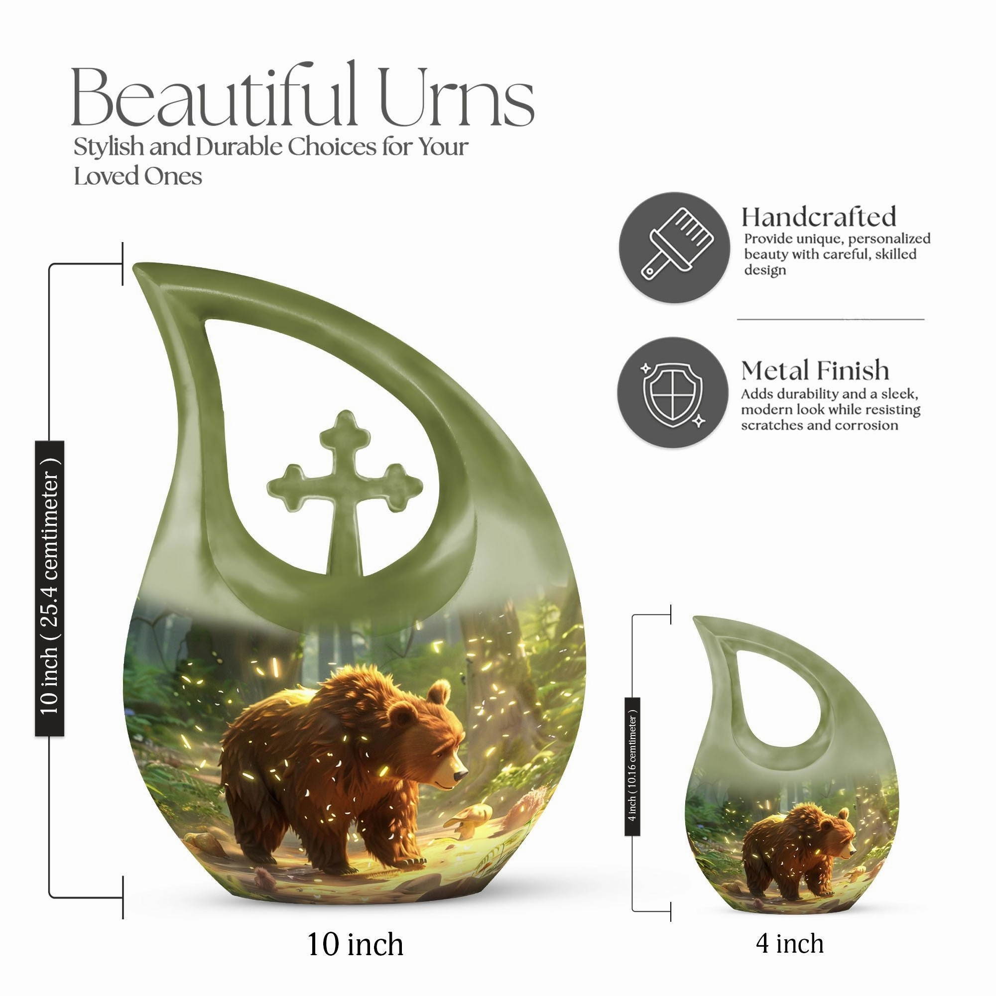 Bear Memorial Cremation Urn -Cremation Urn For Human Ashes