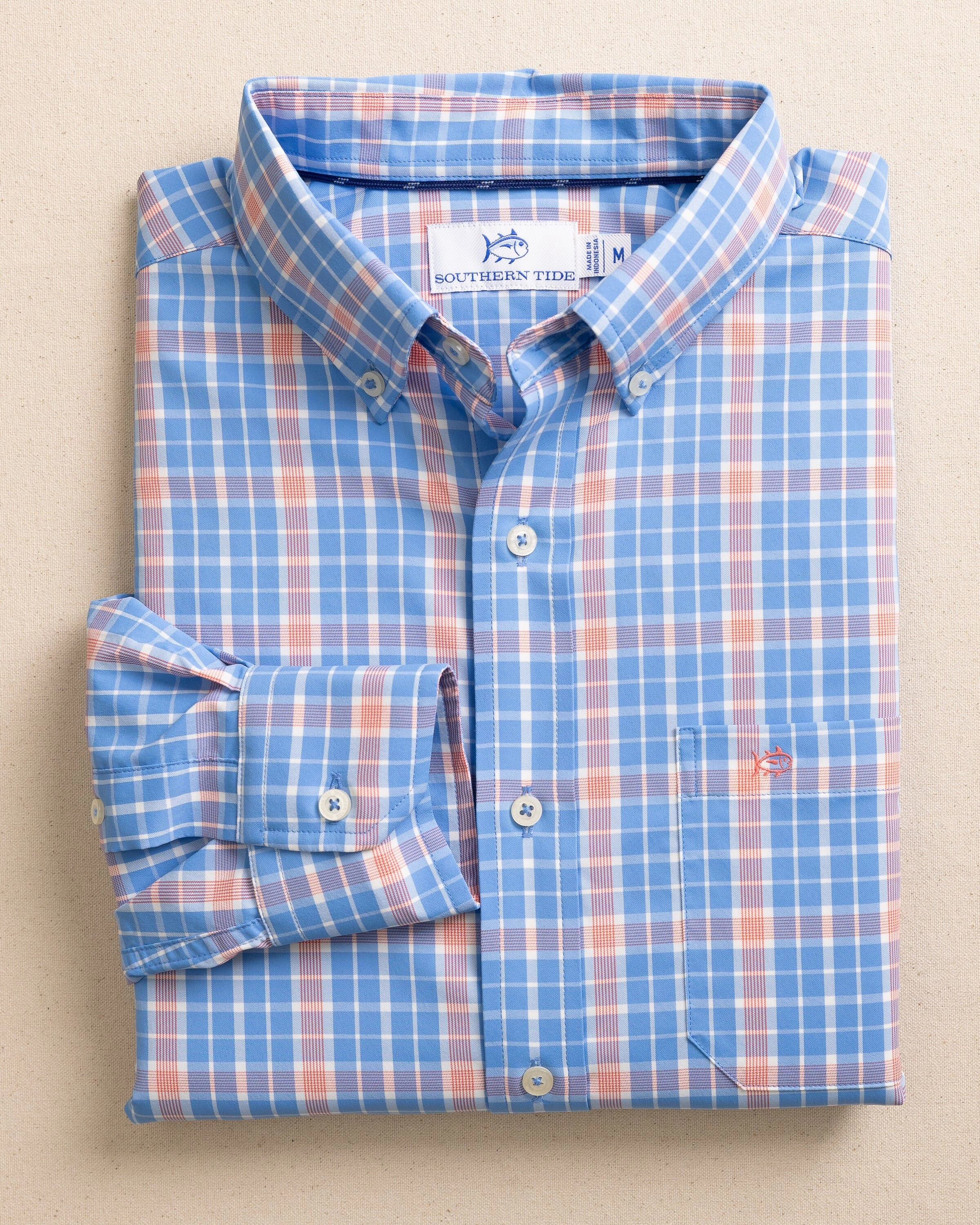 Beckenham Plaid Intercoastal Long Sleeve Sport Shirt