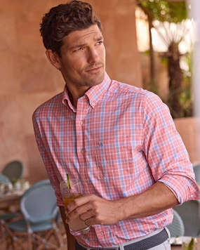 Beckenham Plaid Intercoastal Long Sleeve Sport Shirt